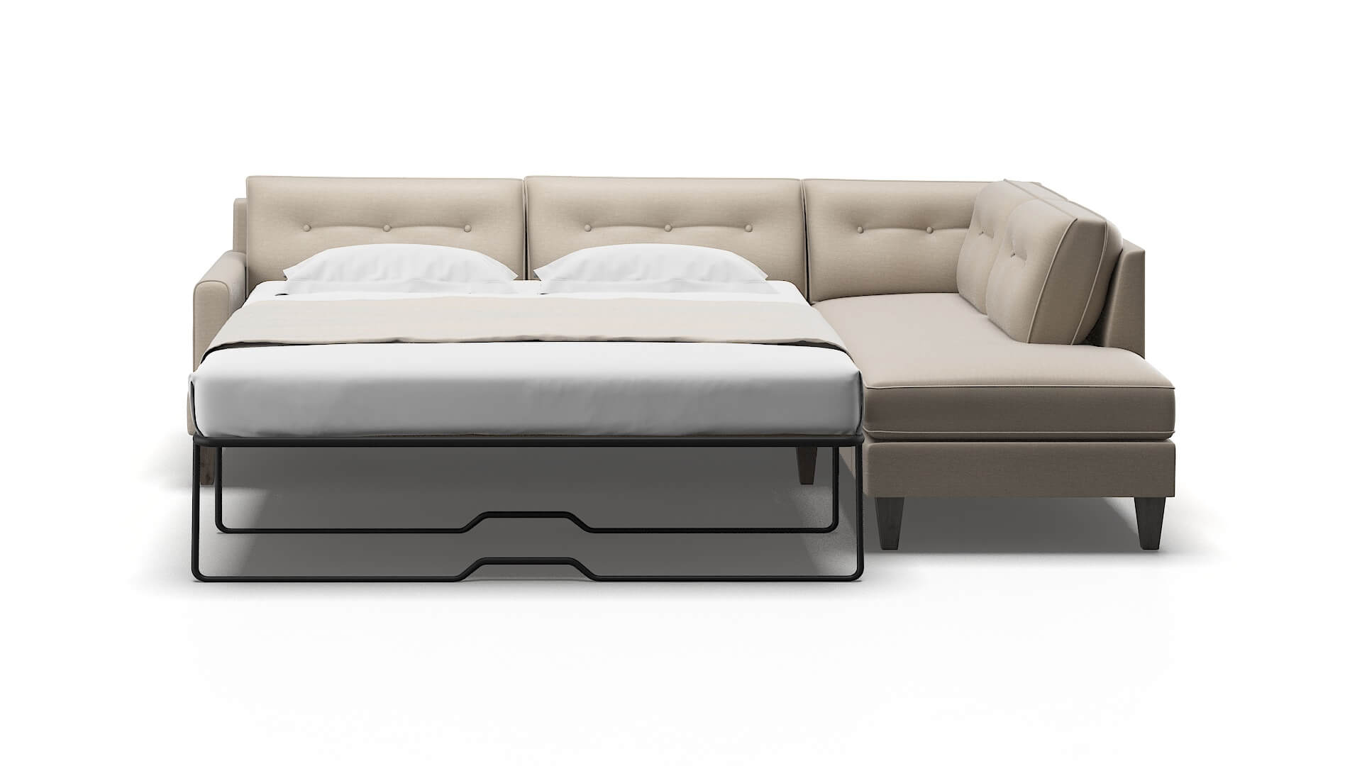 Naples Naples Almond Panel Sleeper Espresso legs 1