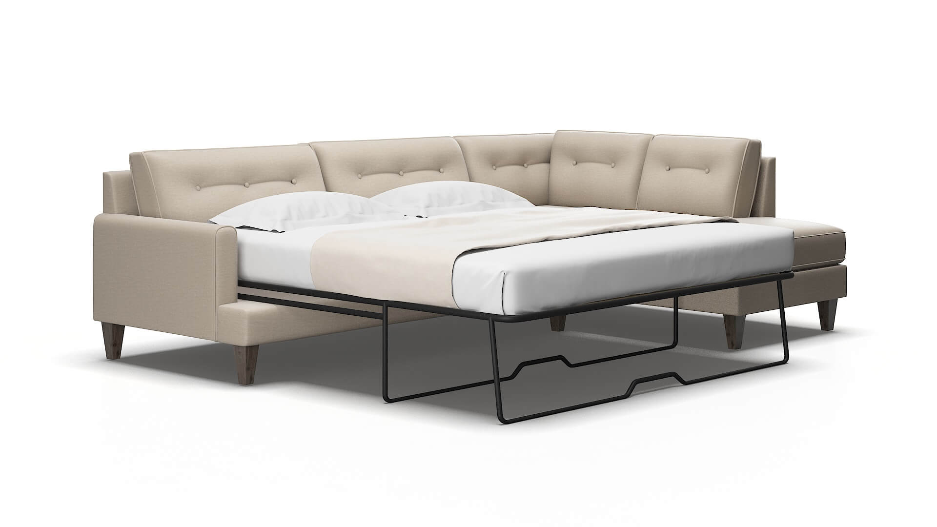 Naples Naples Almond Panel Sleeper Espresso legs 2