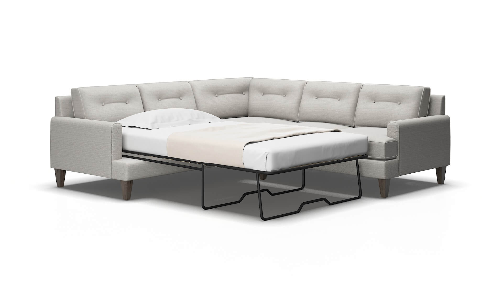 Naples Naples ash Sectional sleeper Espresso Legs  2