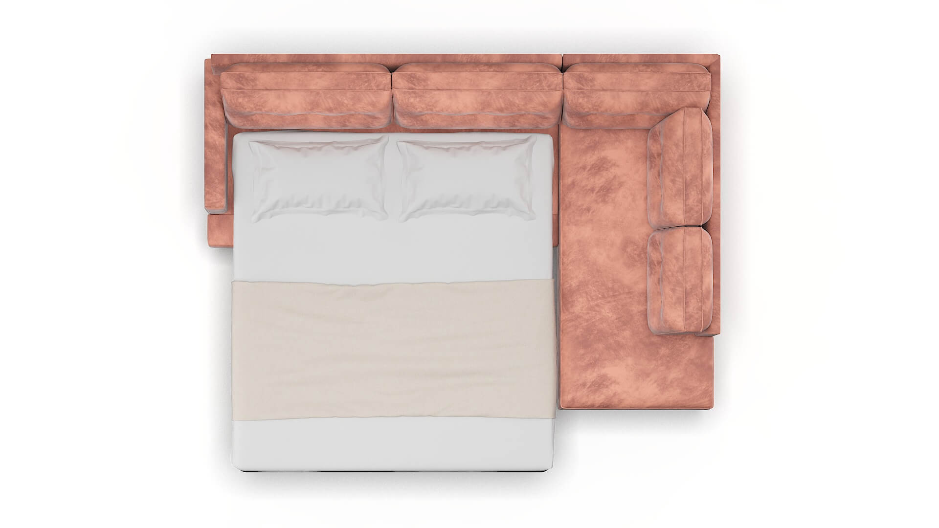 Naples Naples Blush Panel Sleeper Espresso legs 3