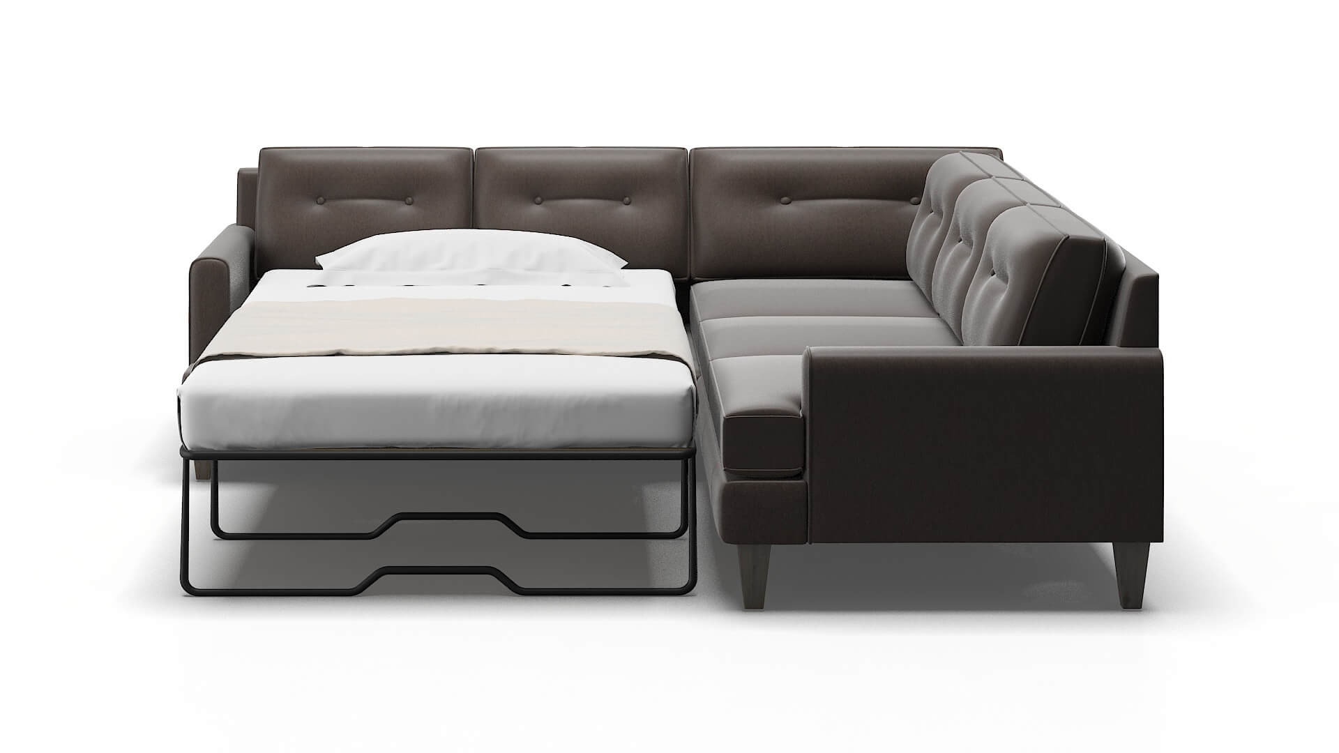 Naples Naples Graphite Sectional Sleeper Espresso legs 1