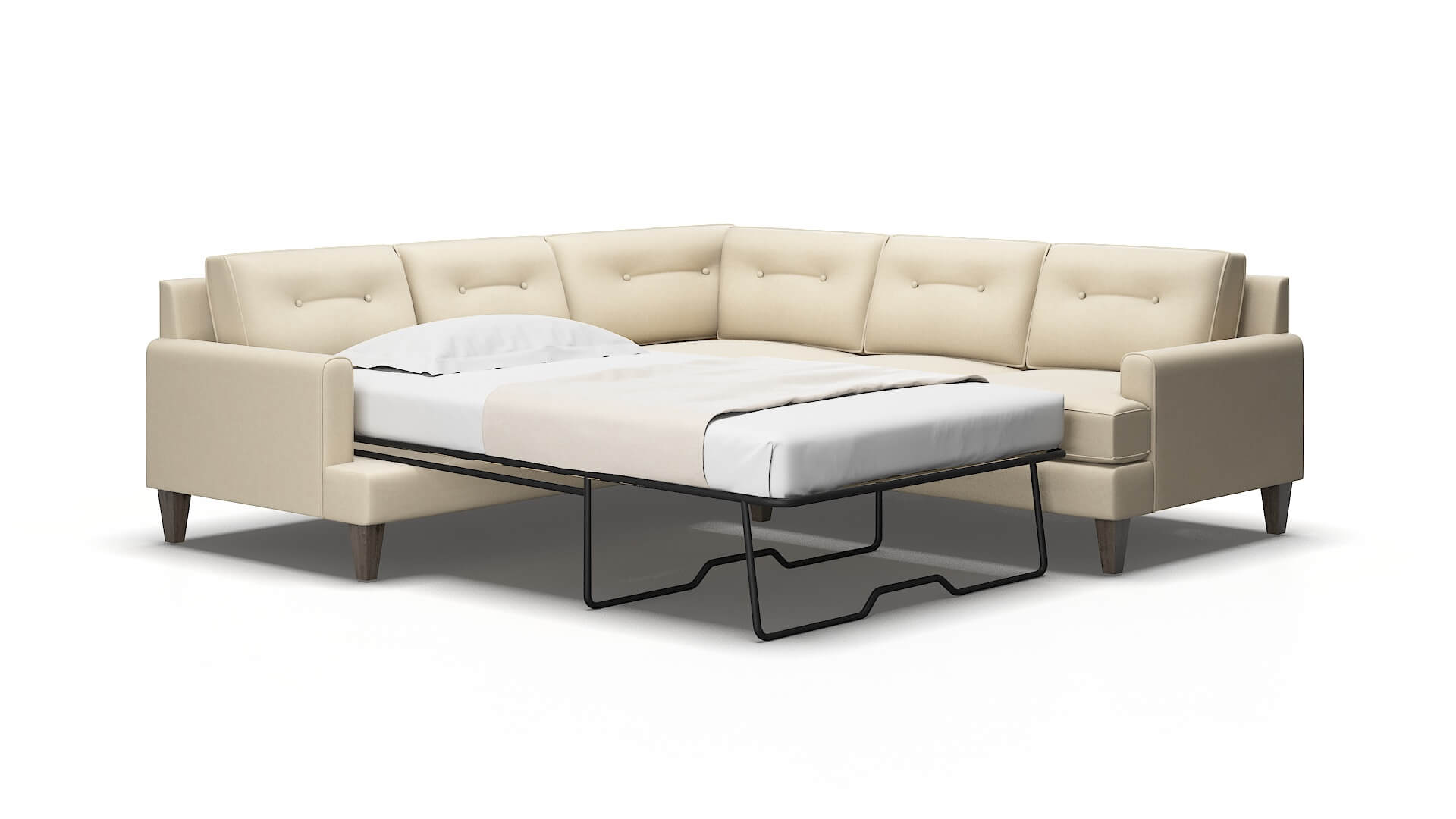 Naples Noble buckwheat Sectional sleeper Espresso Legs  2