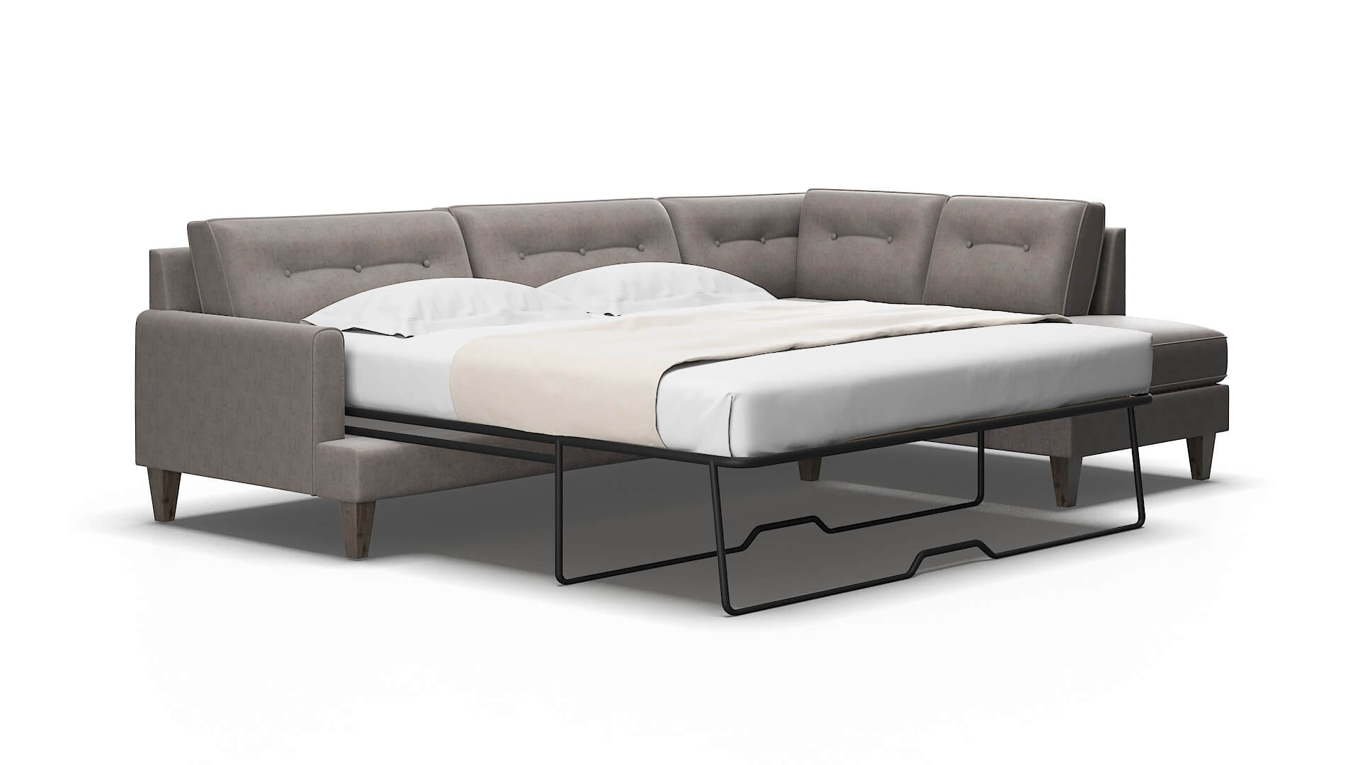 Naples Noble otter Panel sleeper Espresso Legs  2