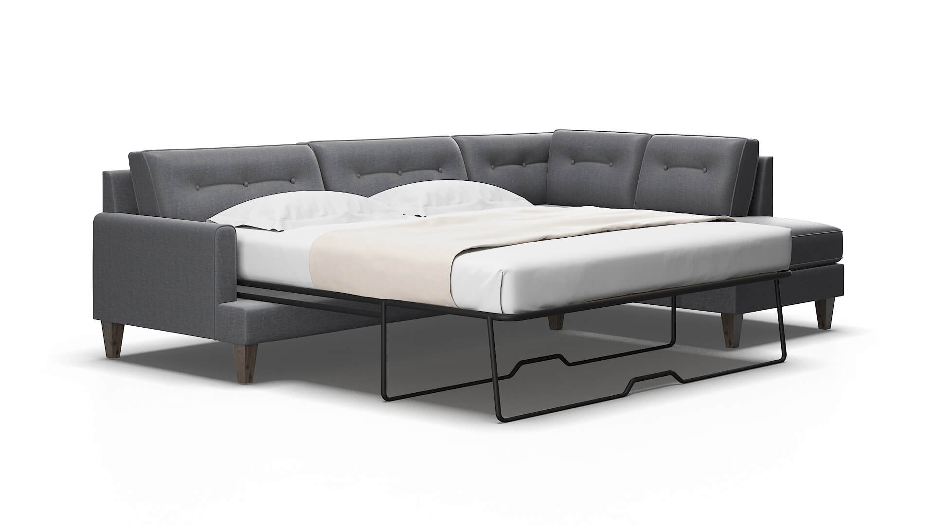 Naples Notion graphite Panel sleeper Espresso Legs  2