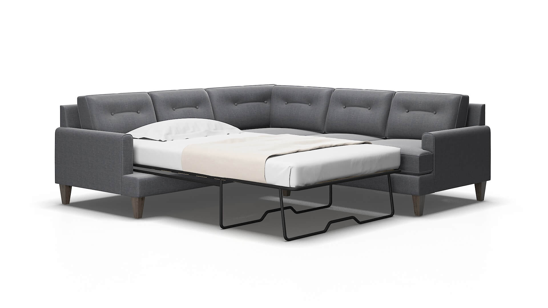 Naples Notion graphite Sectional sleeper Espresso Legs  2
