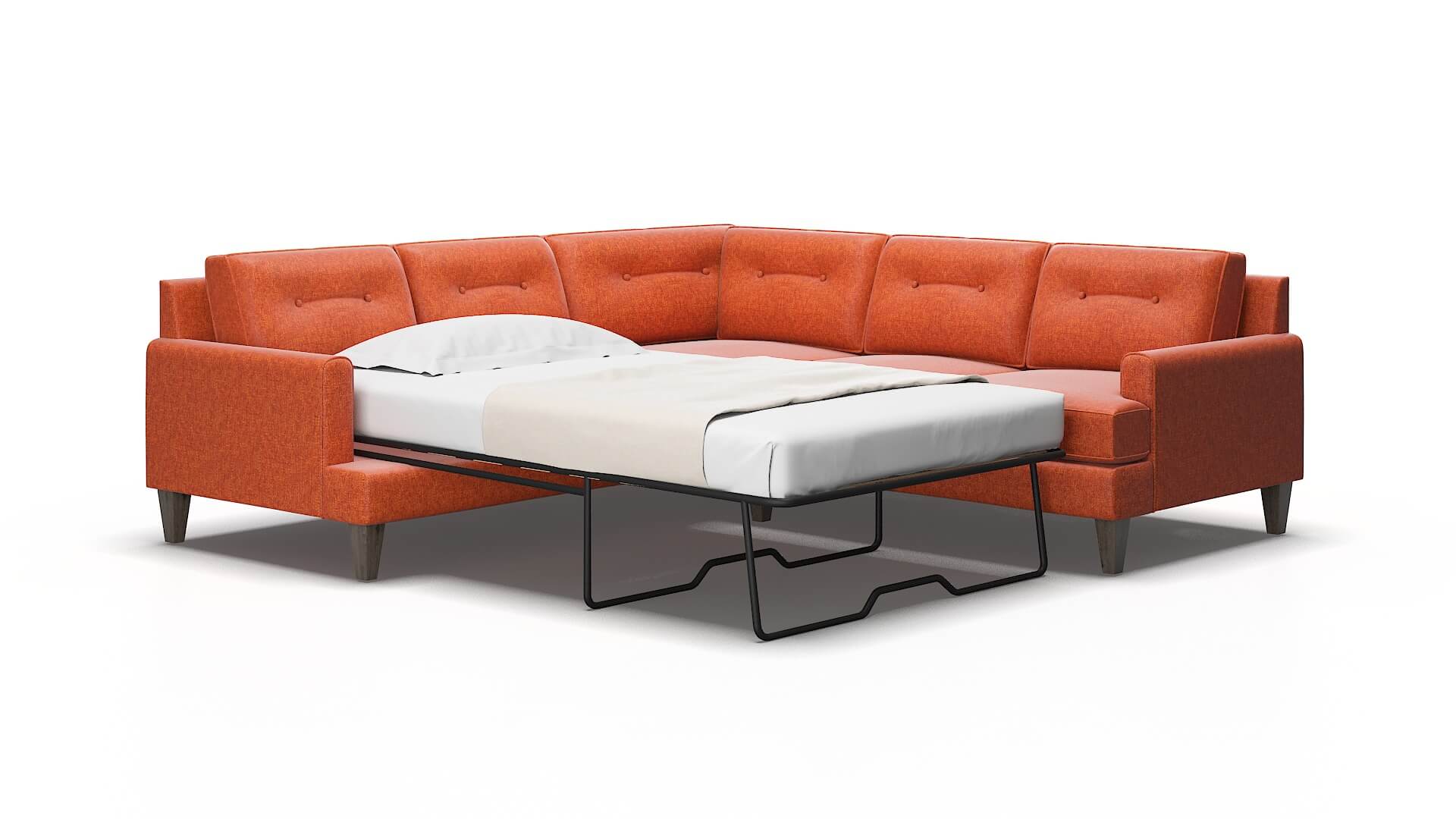 Naples Notion Tang Sectional Sleeper Espresso Legs 2