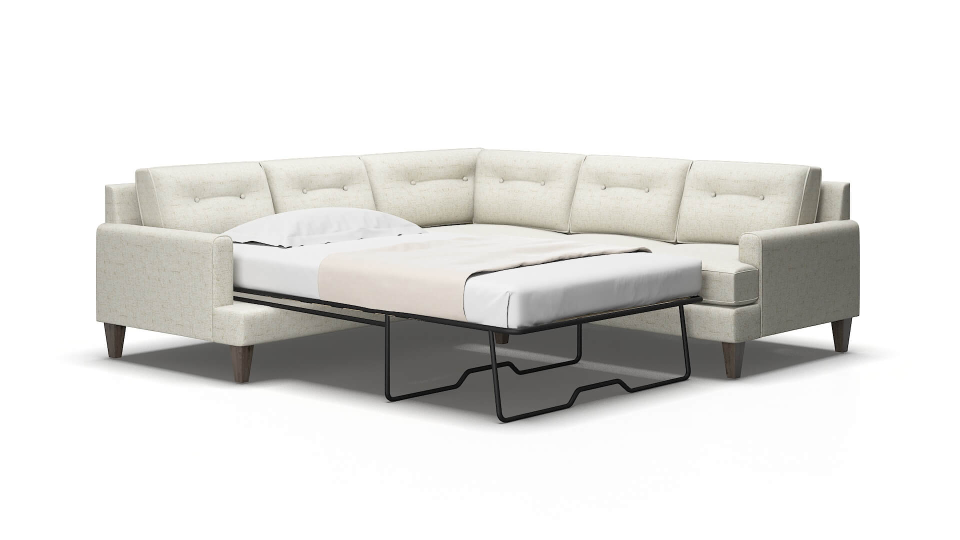 Naples Oceanside birch Sectional sleeper Espresso Legs  2