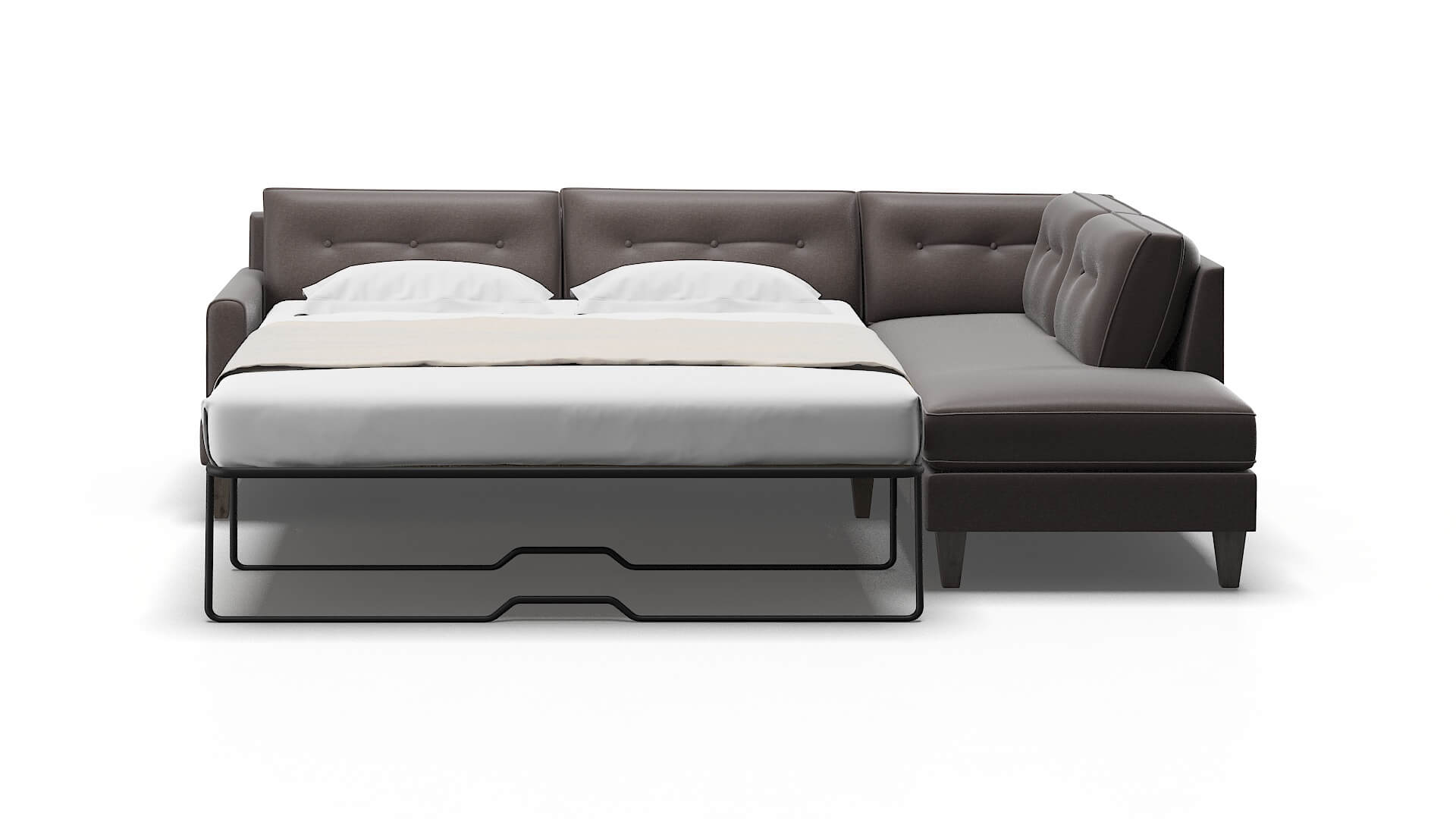 Naples Oscar Chocolate Panel Sleeper Espresso legs 1