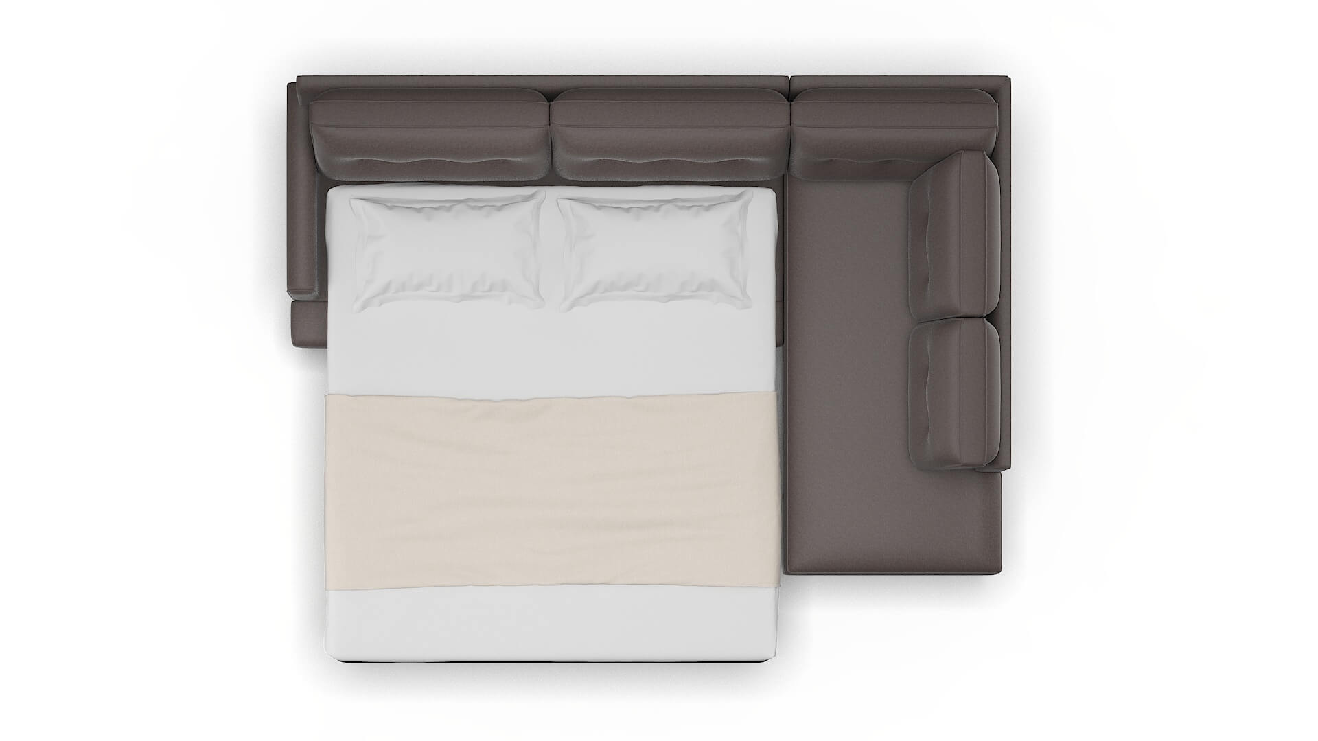 Naples Oscar Chocolate Panel Sleeper Espresso legs 3