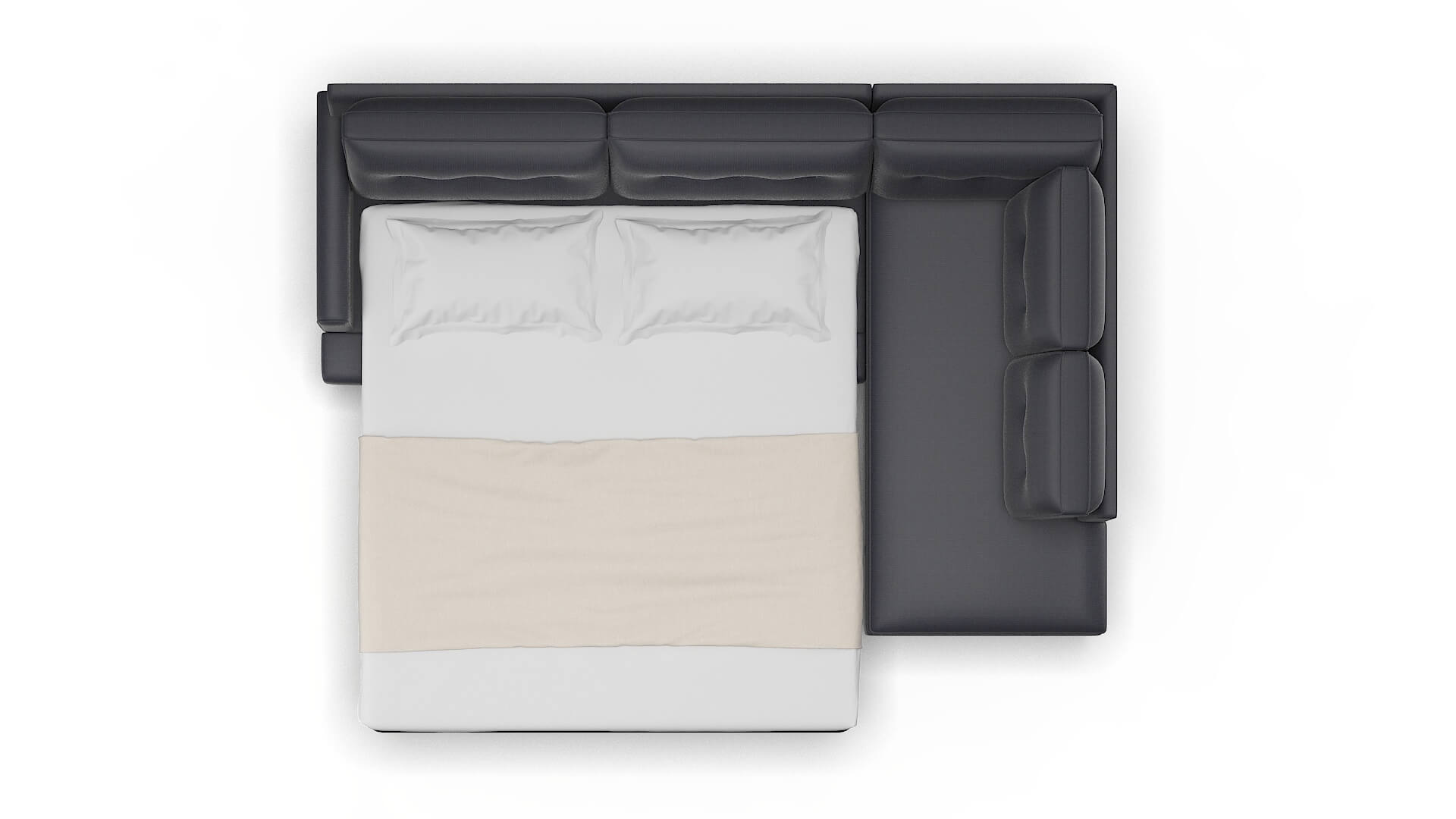 Naples Parker Midnight Panel Sleeper Espresso legs 3