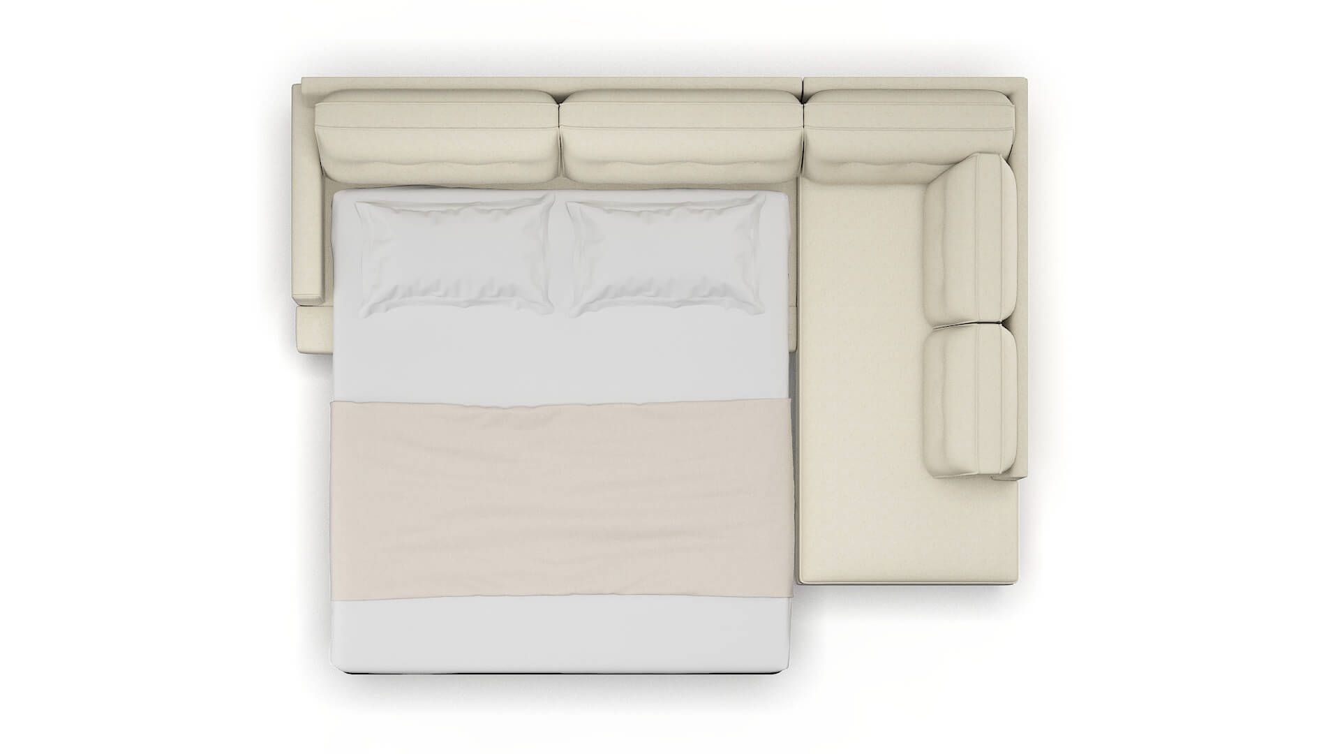 Naples Phoenix Ivory Panel Sleeper Espresso legs 3