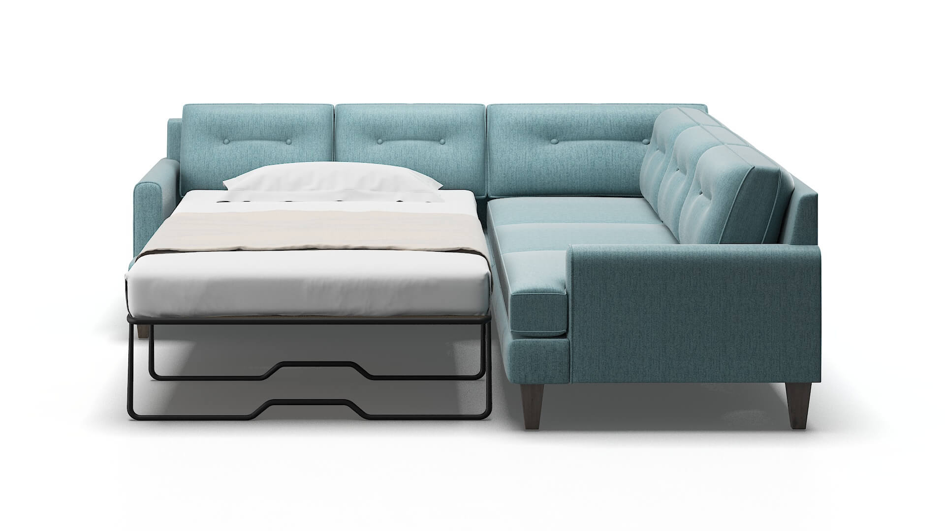 Naples Prisma Rainfall Sectional Sleeper Espresso legs 1