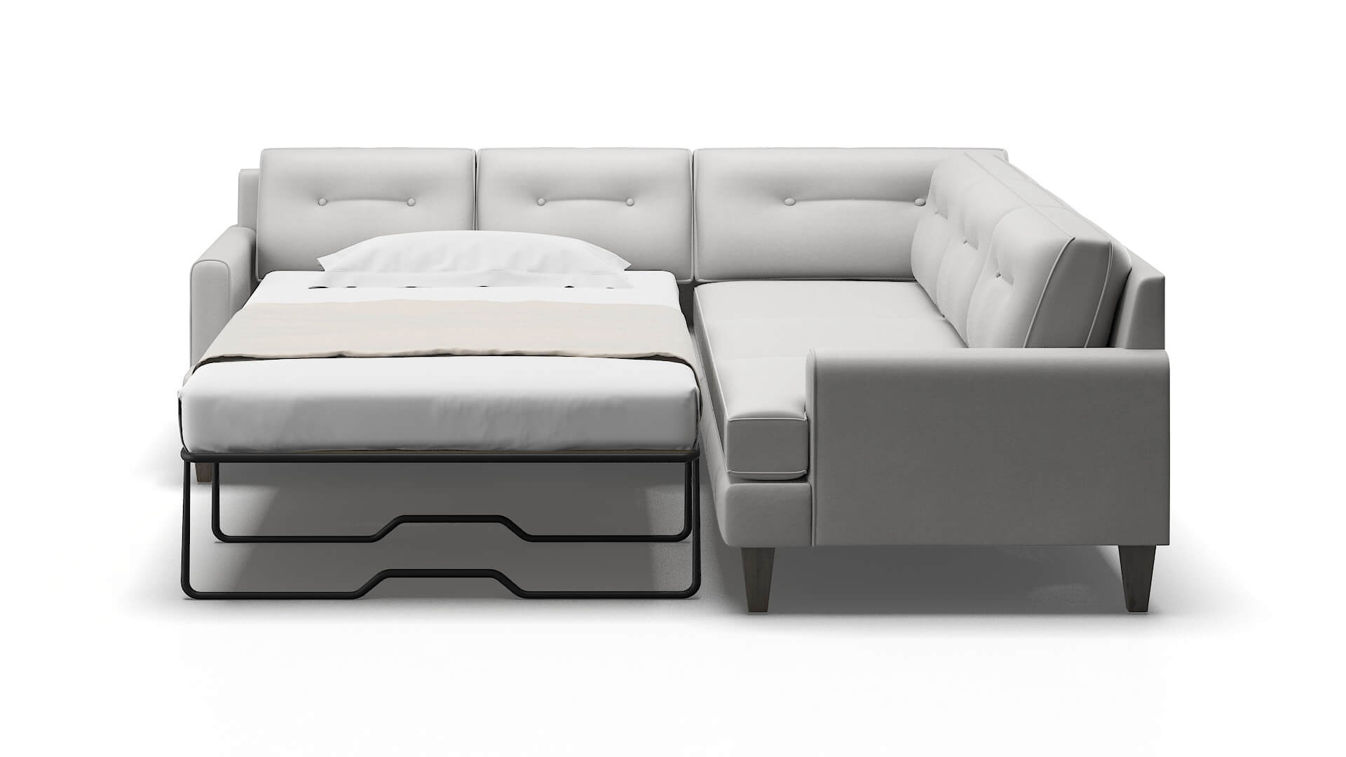 Naples Prisma Steam Sectional Sleeper Espresso legs 1