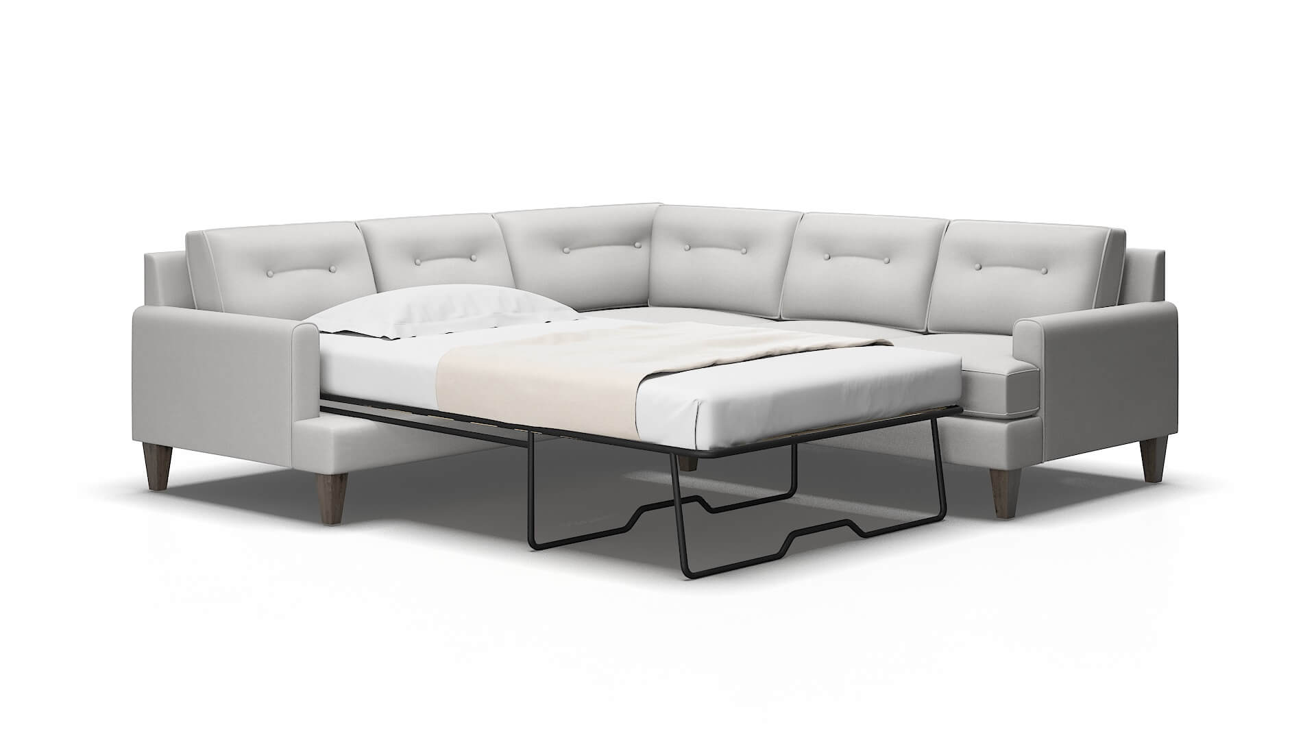 Naples Prisma steam Sectional sleeper Espresso Legs  2