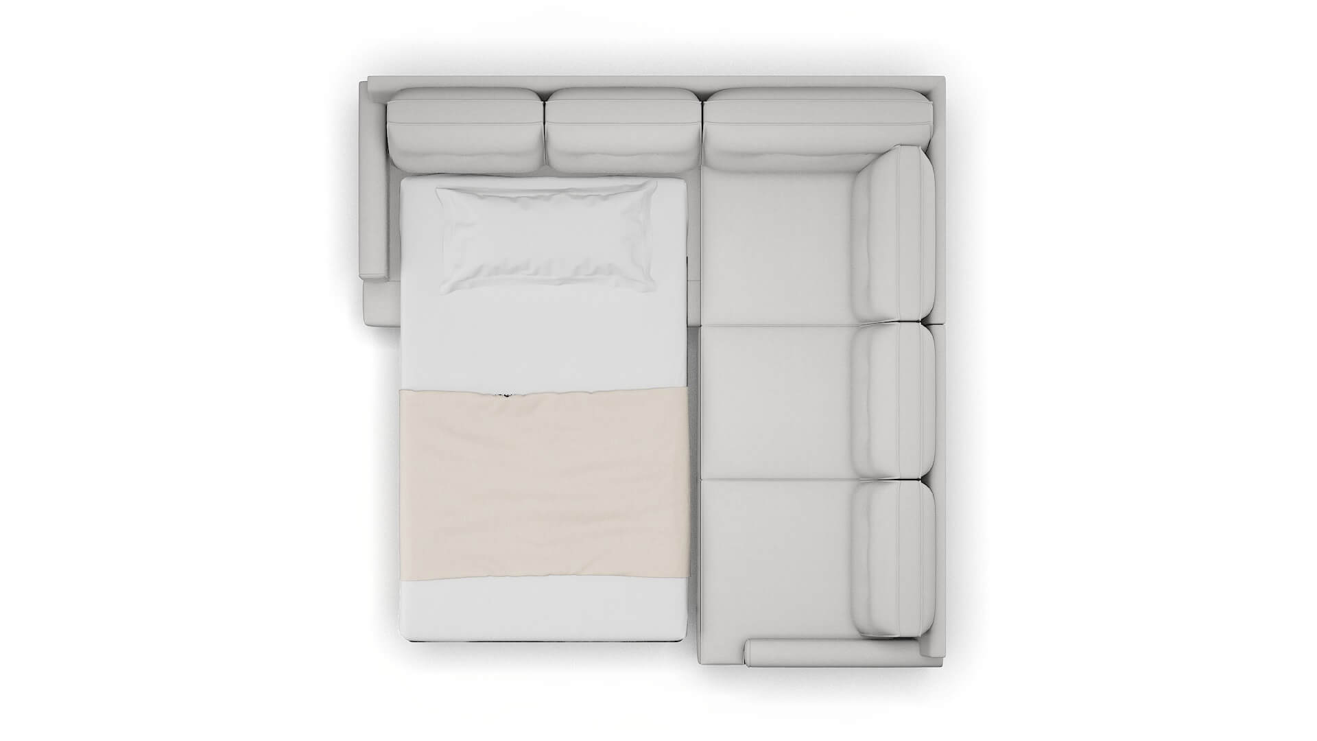 Naples Prisma Steam Sectional Sleeper Espresso legs 3