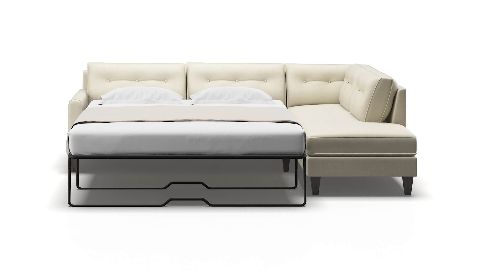 Naples Redondo Oyster Panel Sleeper Espresso legs 1