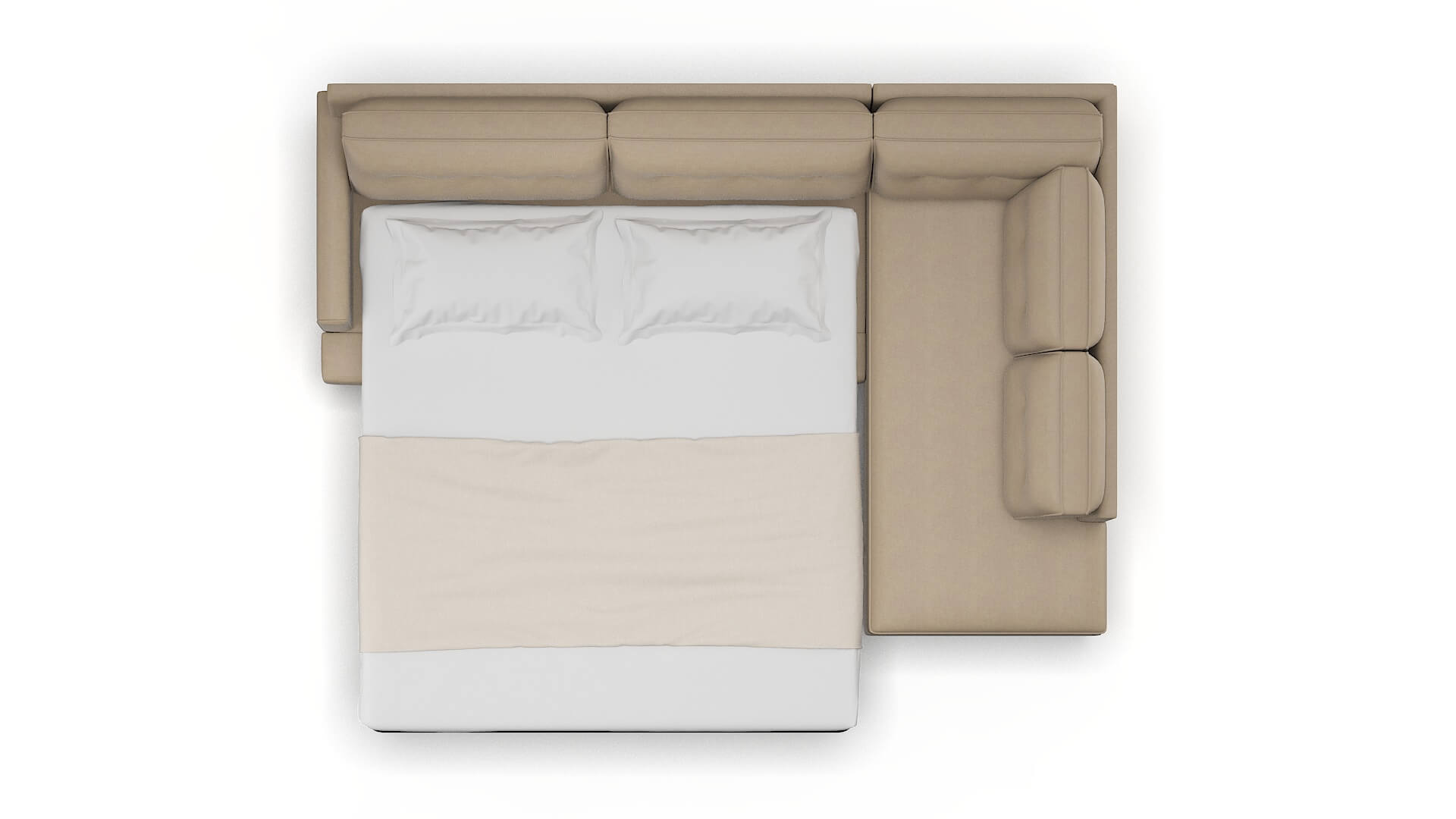 Naples Rocket Cappuccino Panel Sleeper Espresso legs 3