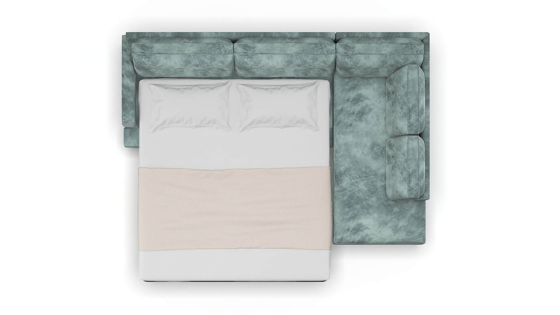 Naples Royale Cloud Panel Sleeper Espresso legs 3