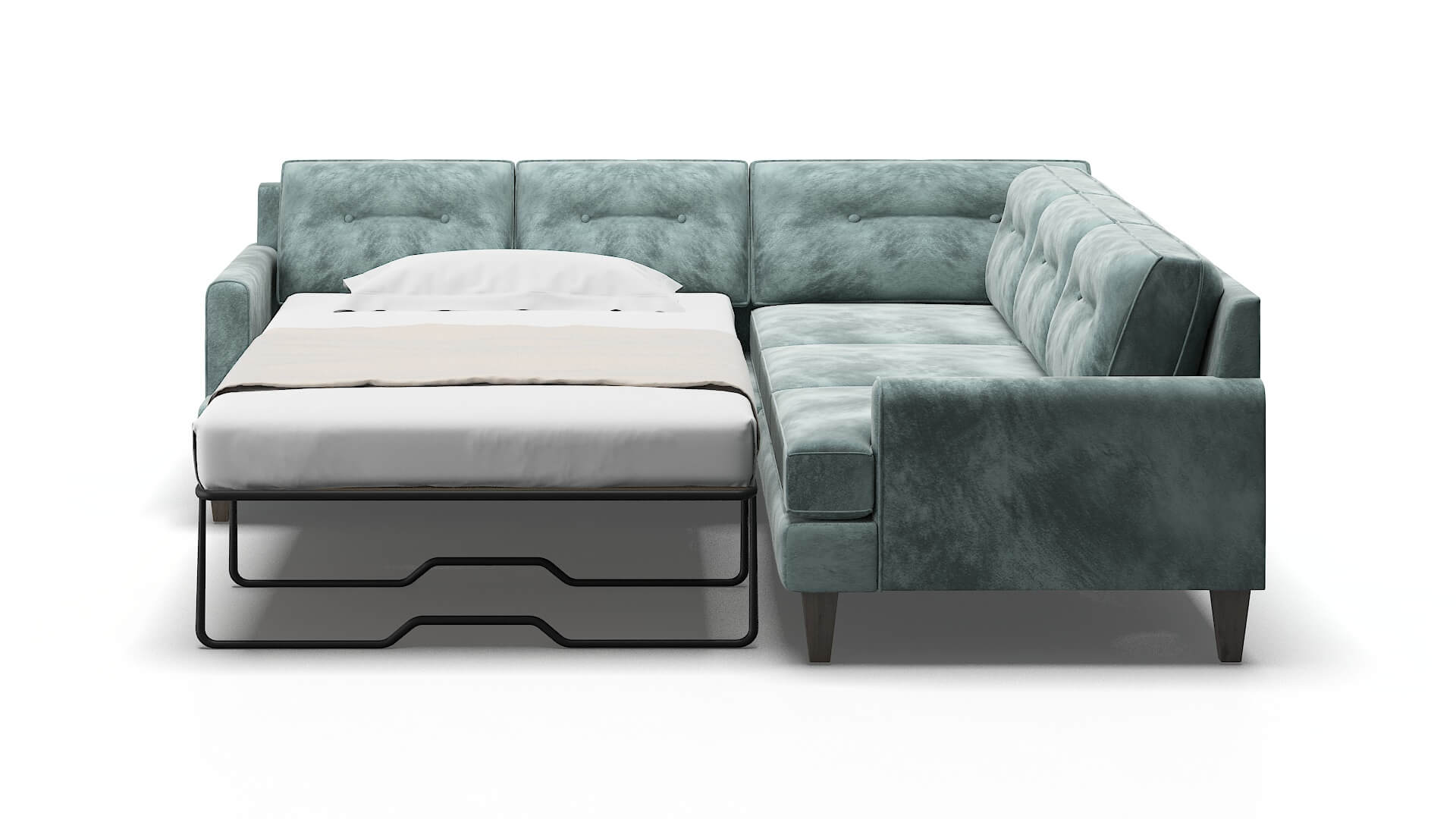 Naples Royale Cloud Sectional Sleeper Espresso legs 1