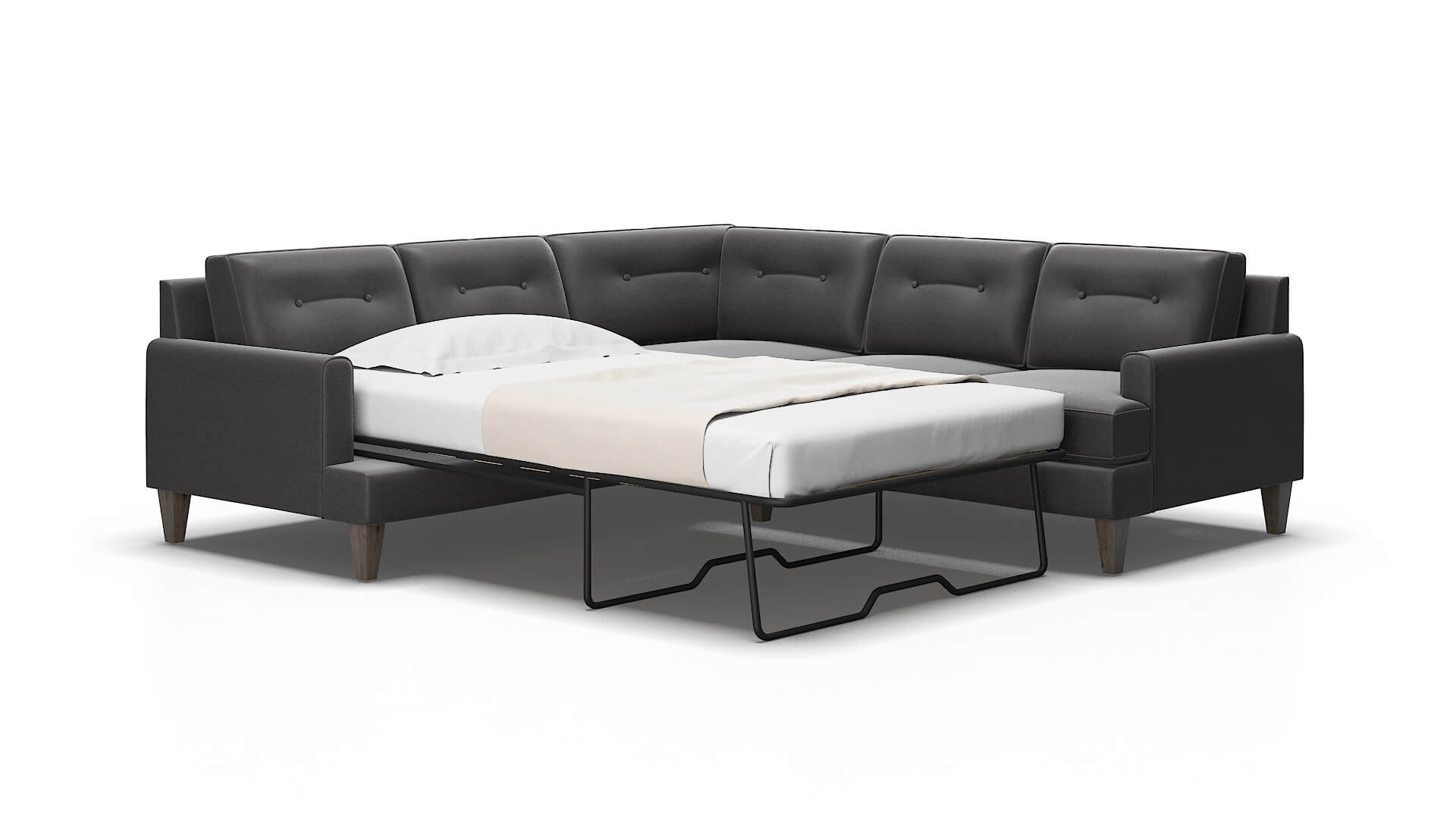 Naples Royale eclipse Sectional sleeper Espresso Legs  2