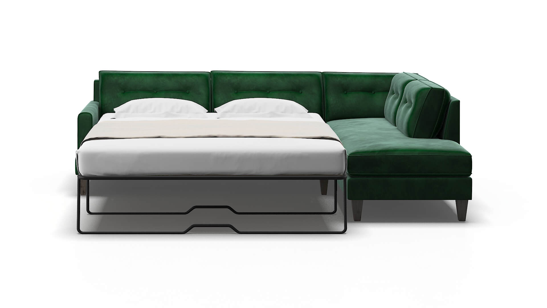 Naples Royale Evergreen Panel Sleeper Espresso legs 1