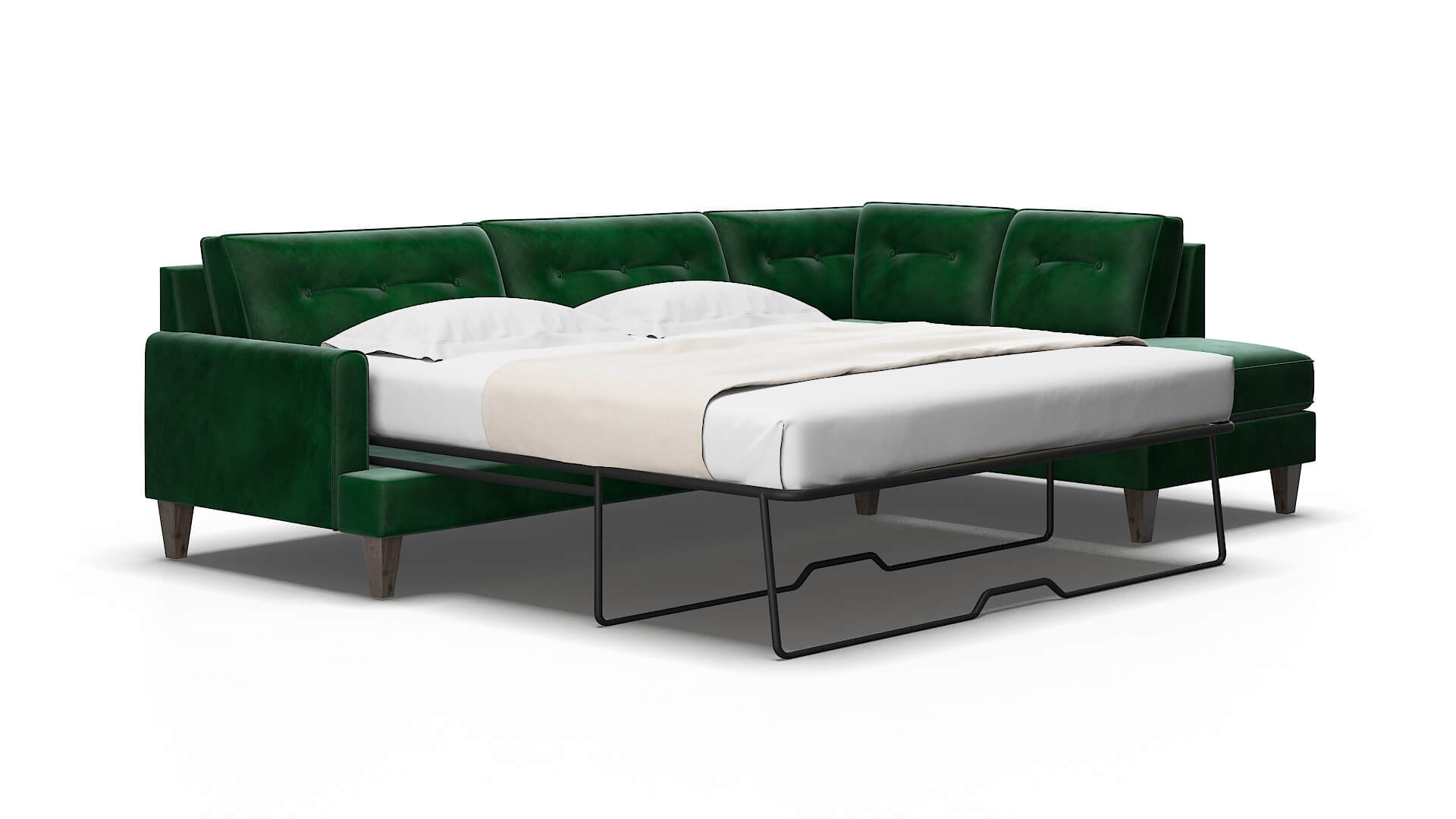 Naples Royale evergreen Panel sleeper Espresso Legs  2