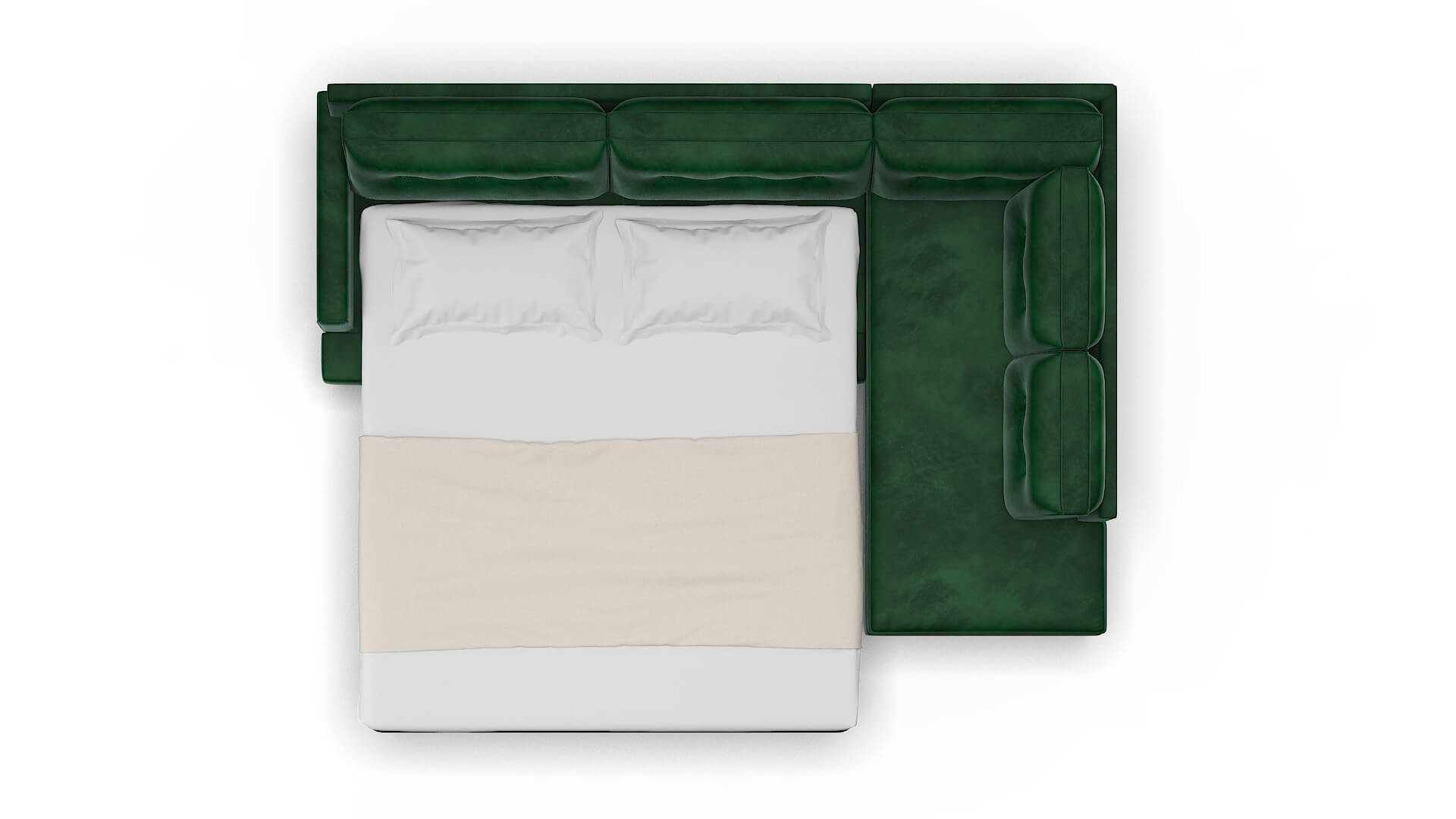 Naples Royale Evergreen Panel Sleeper Espresso legs 3