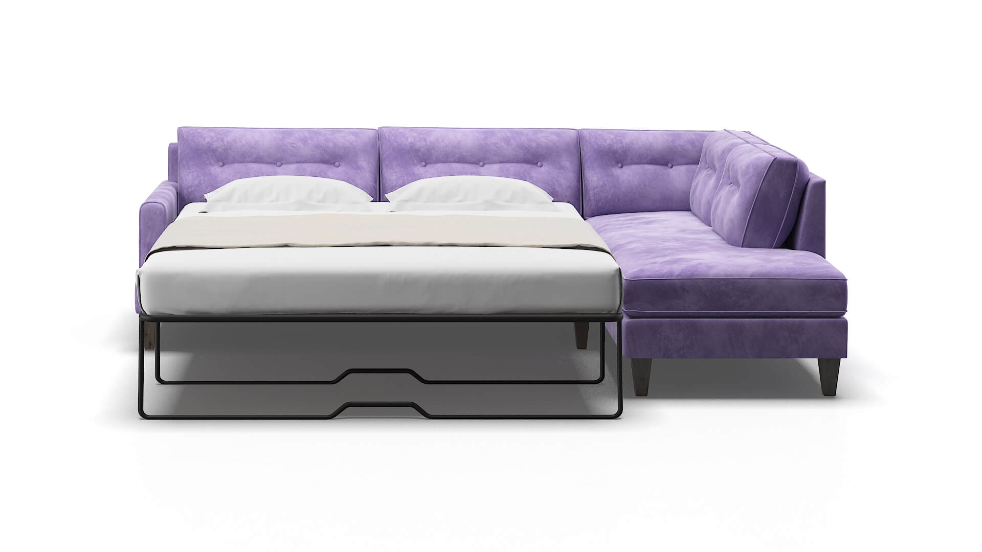 Naples Royale Lavender Panel Sleeper Espresso legs 1