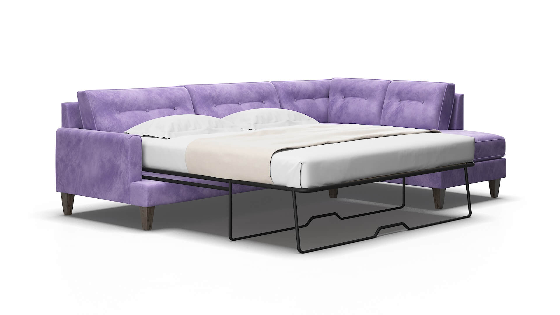 Naples Royale lavender Panel sleeper Espresso Legs  2