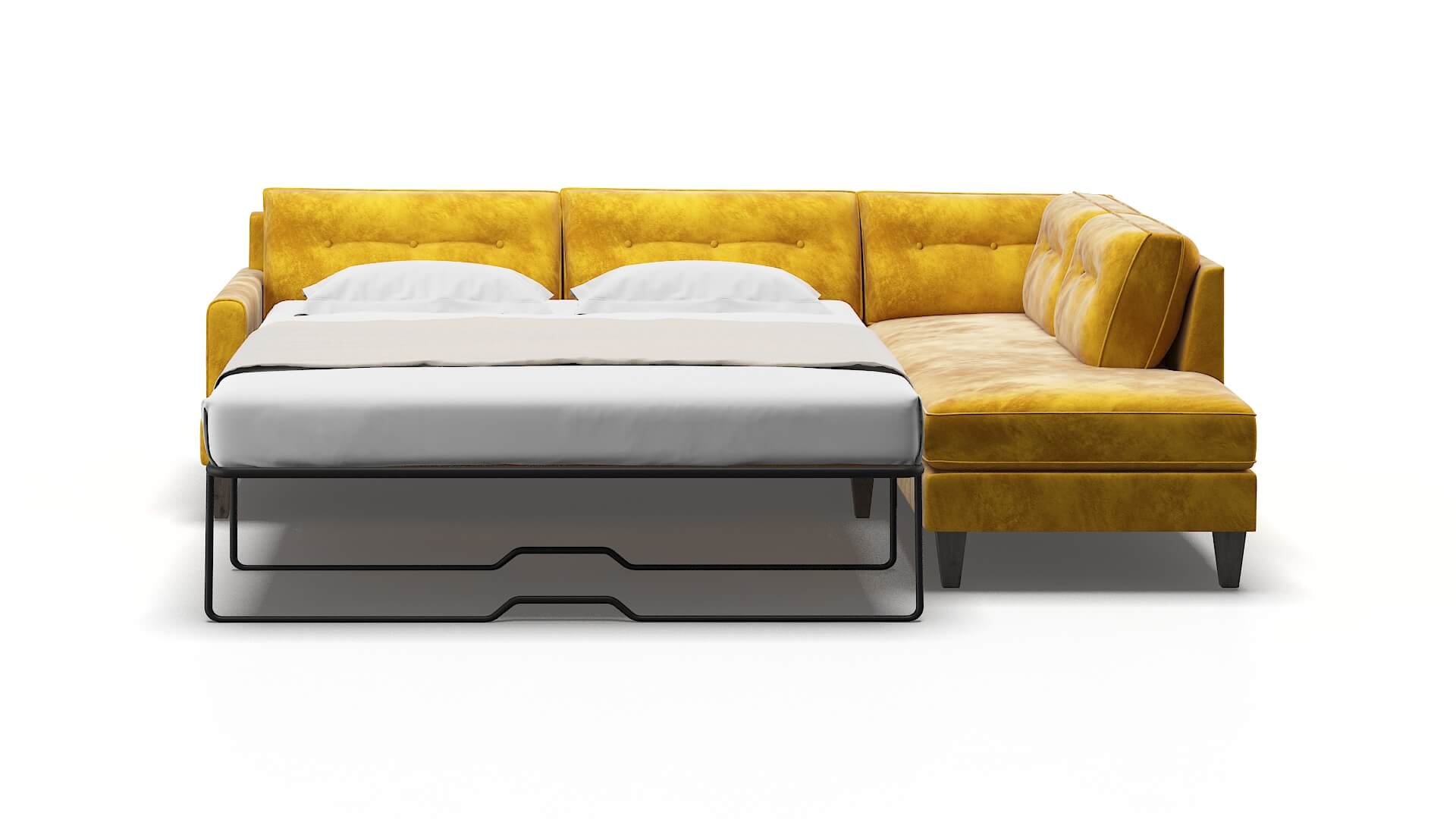 Naples Royale Marigold Panel Sleeper Espresso legs 1