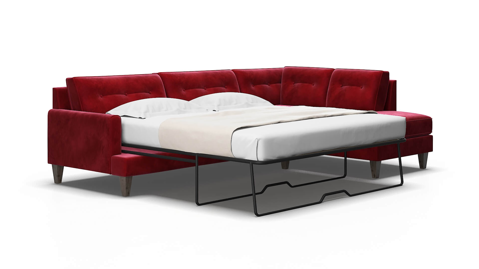 Naples Royale Ruby Panel Sleeper Espresso legs 2