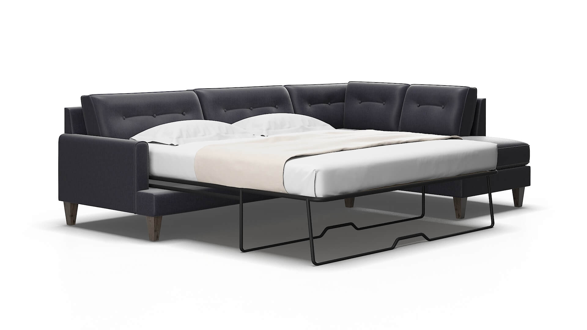 Naples Sasha navy Panel sleeper Espresso Legs  2