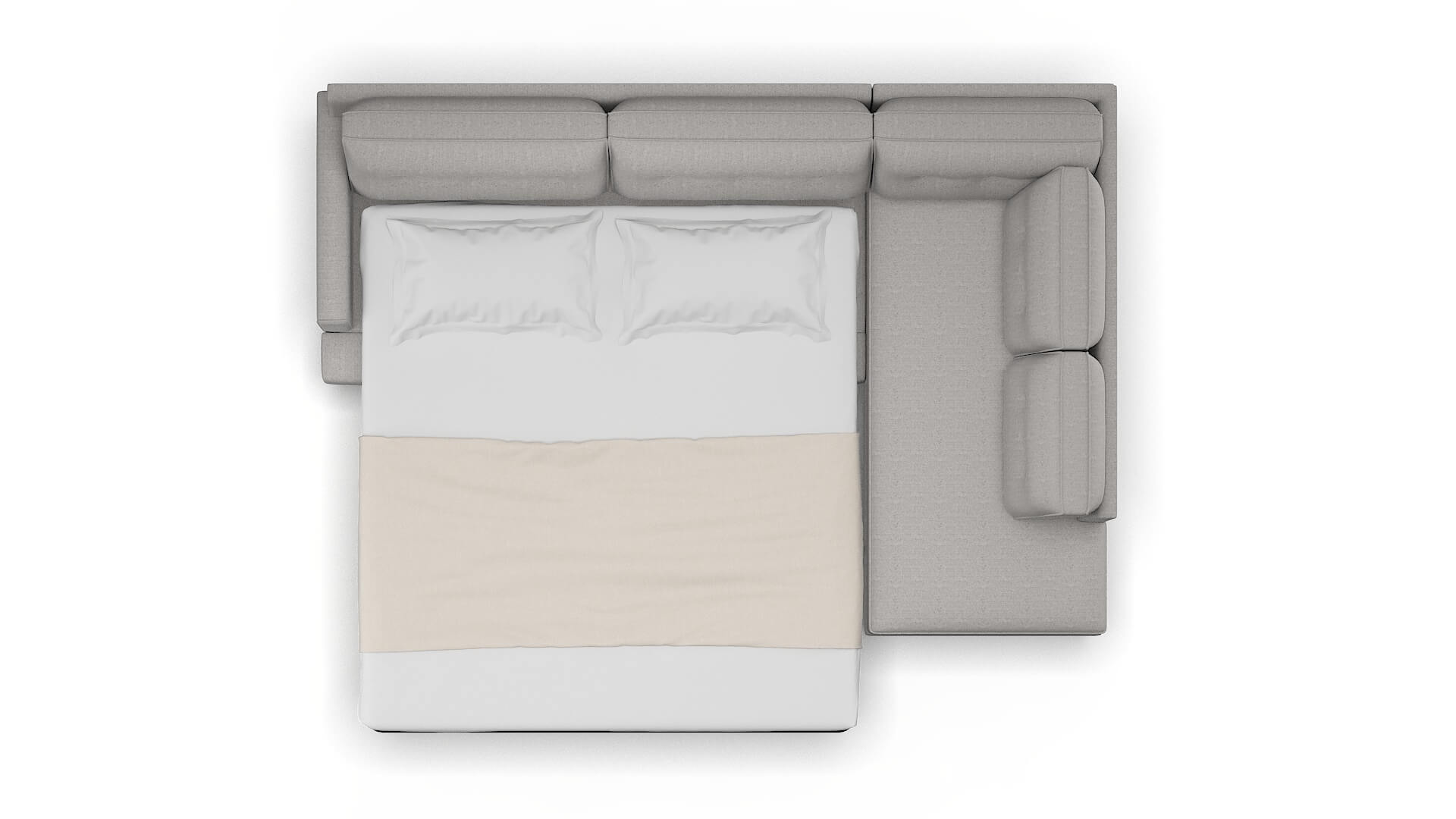 Naples Sasha Silver Panel Sleeper Espresso legs 3