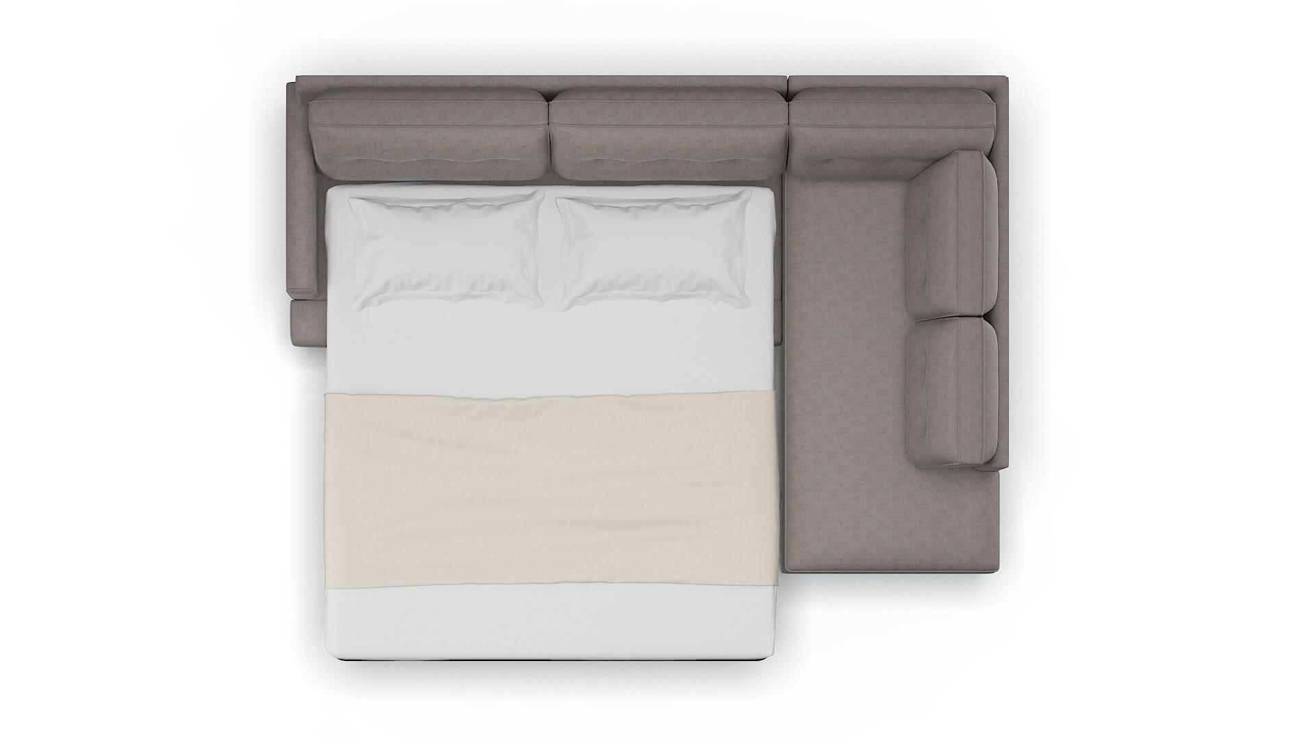 Naples Suave Slate Panel Sleeper Espresso legs 3