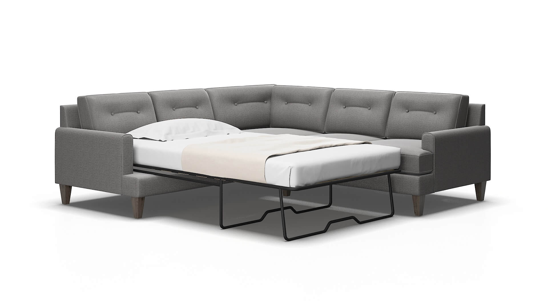 Naples Terrain oatmeal Sectional sleeper Espresso Legs  2