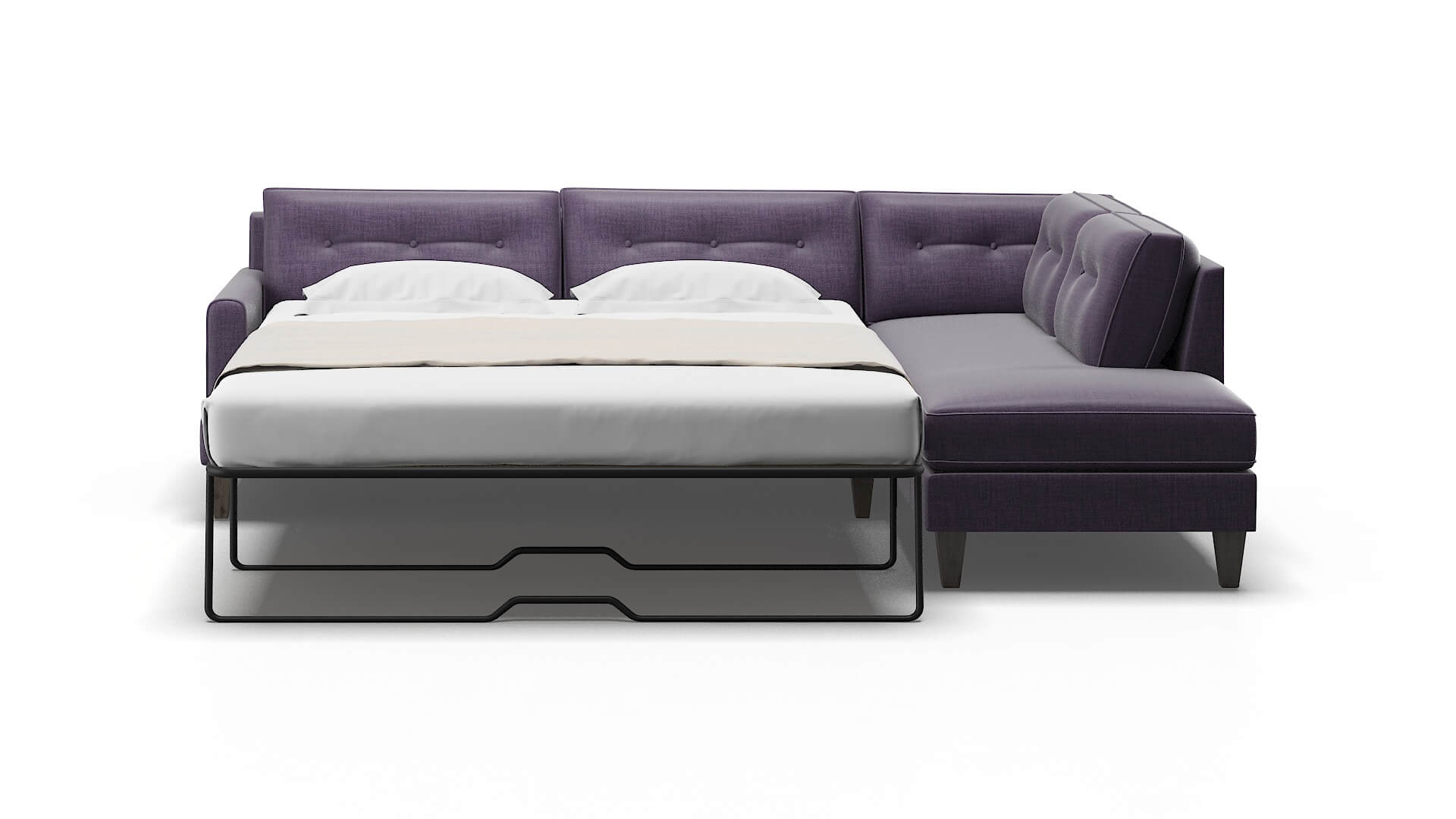 Naples Tess Blackberry Panel Sleeper Espresso legs 1