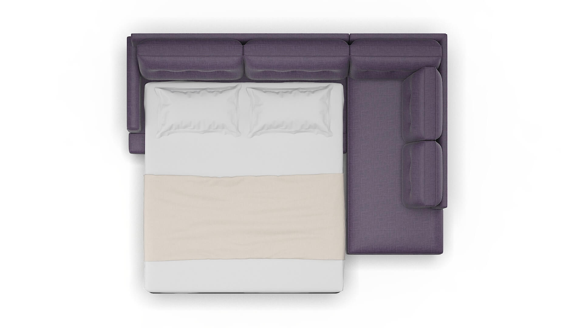 Naples Tess Blackberry Panel Sleeper Espresso legs 3