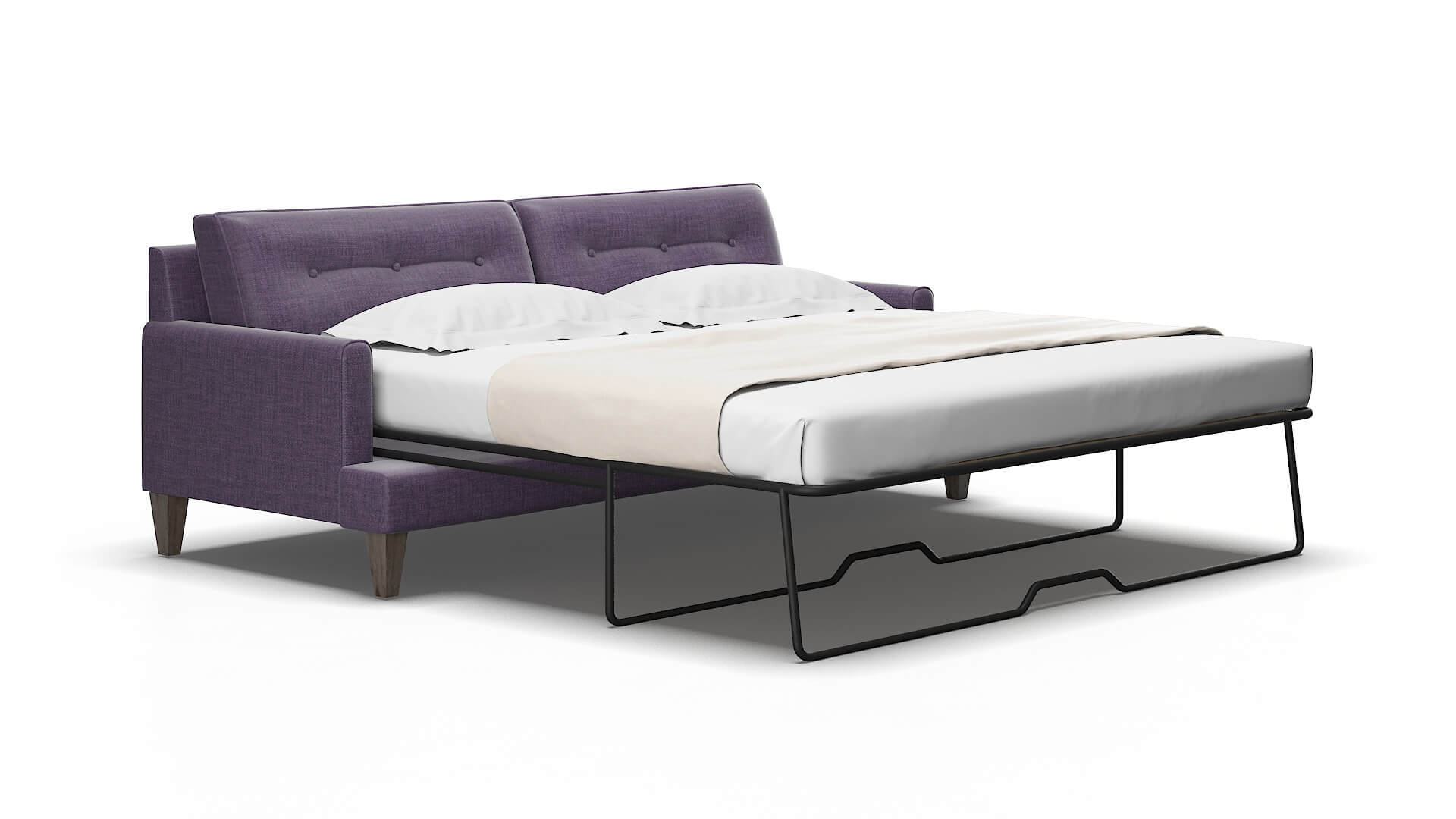 Naples Tess blackberry Sofa sleeper Espresso Legs  2