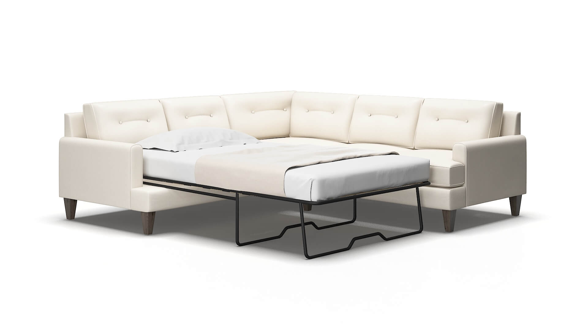 Naples Urban_d Snow Sectional Sleeper Espresso legs 2