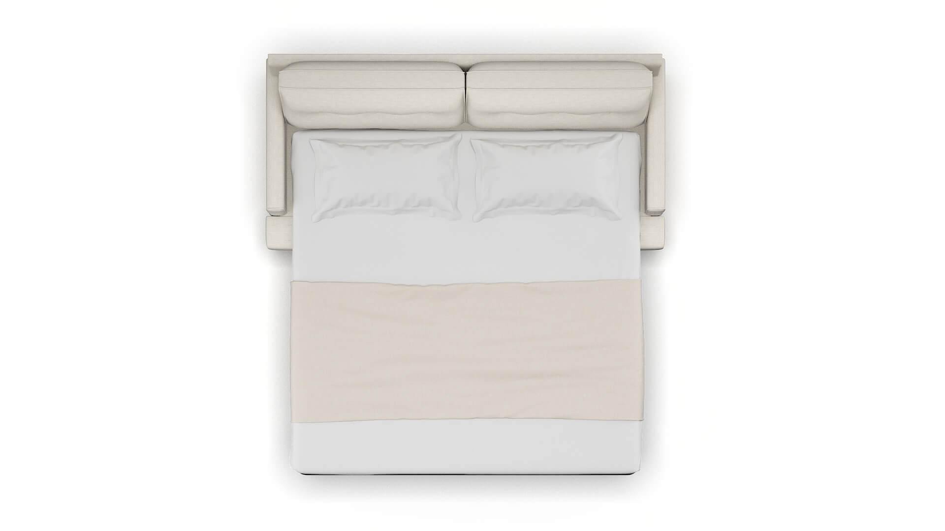 Naples Venus Cream Sofa Sleeper Espresso legs 3