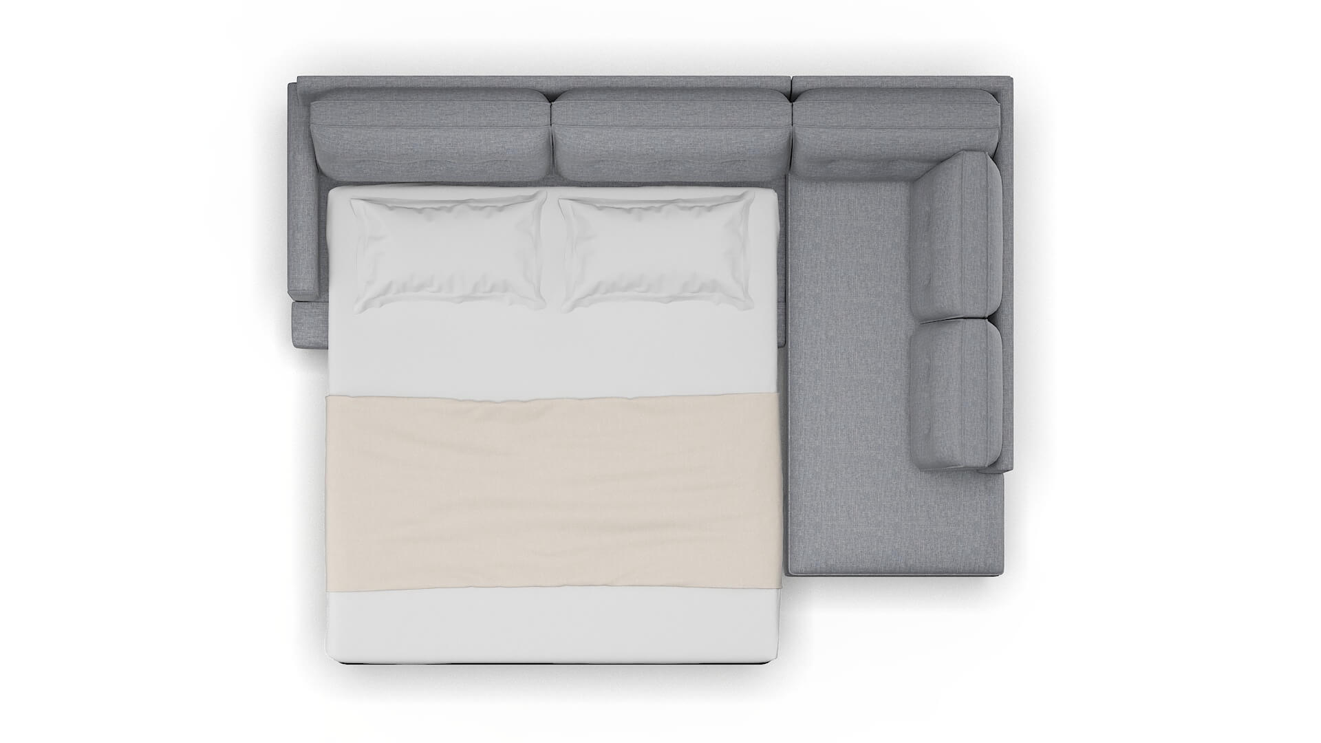 Naples Venus Mist Panel Sleeper Espresso legs 3