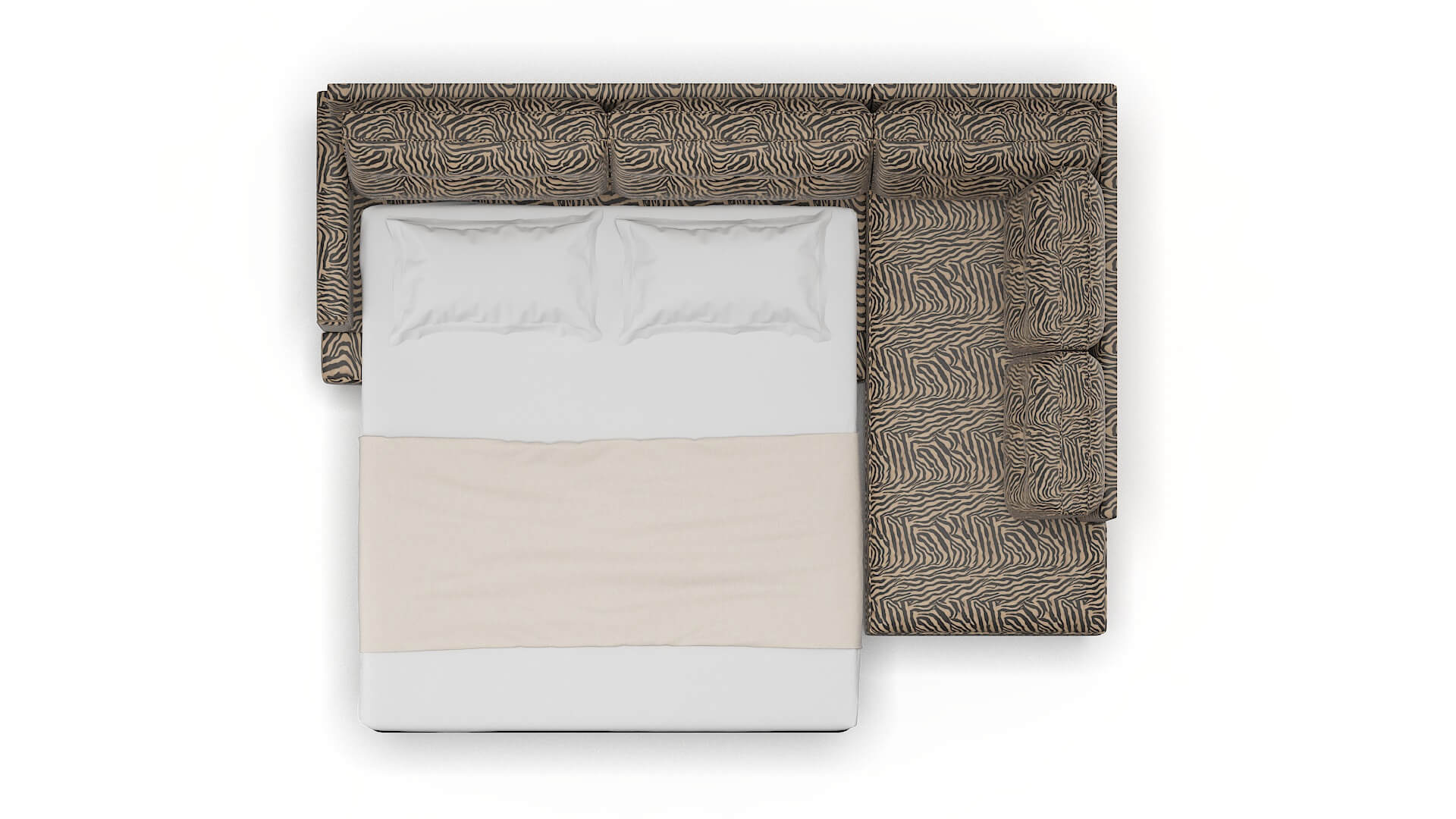 Naples Zambia Coffee Panel Sleeper Espresso legs 3