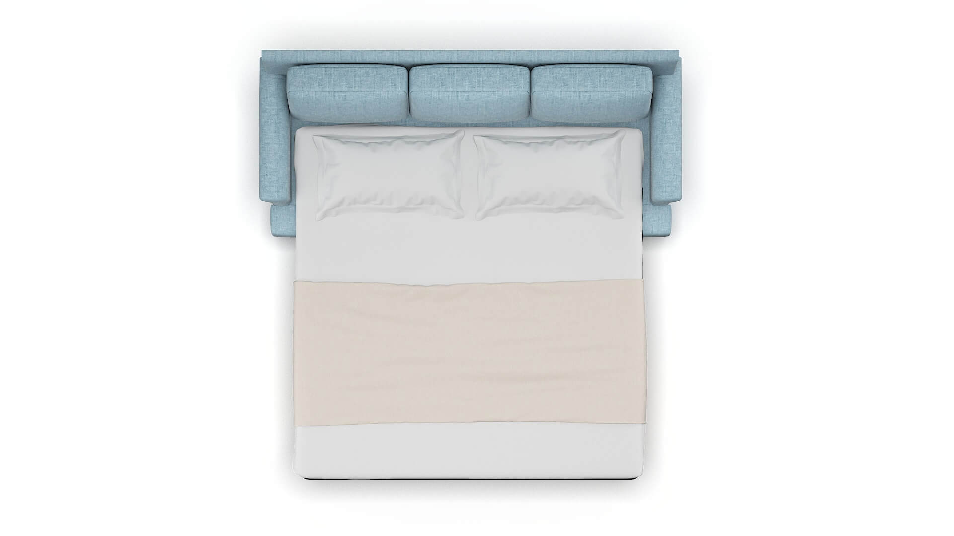 Newyork Atlas Turquoise Sofa Sleeper Espresso legs 3