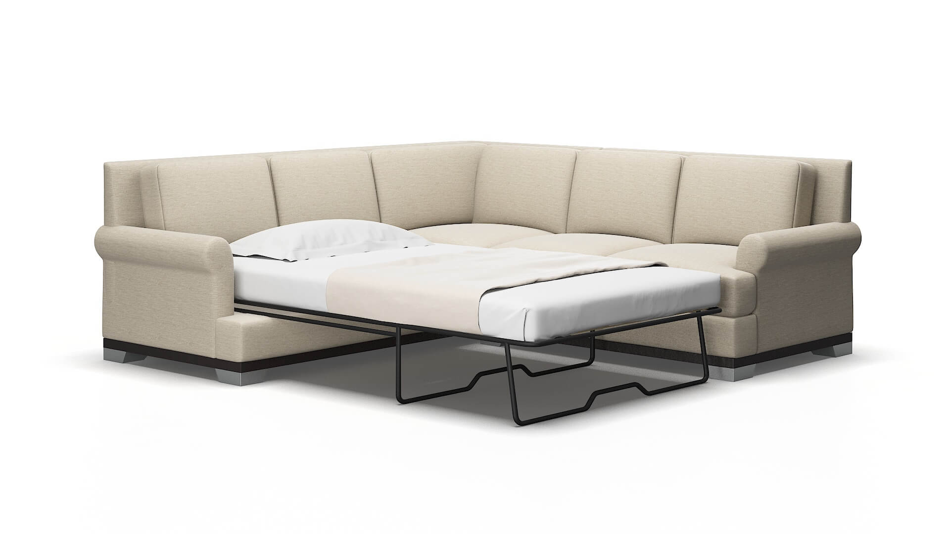 Newyork Avenger pumice Sectional sleeper Espresso Legs  2