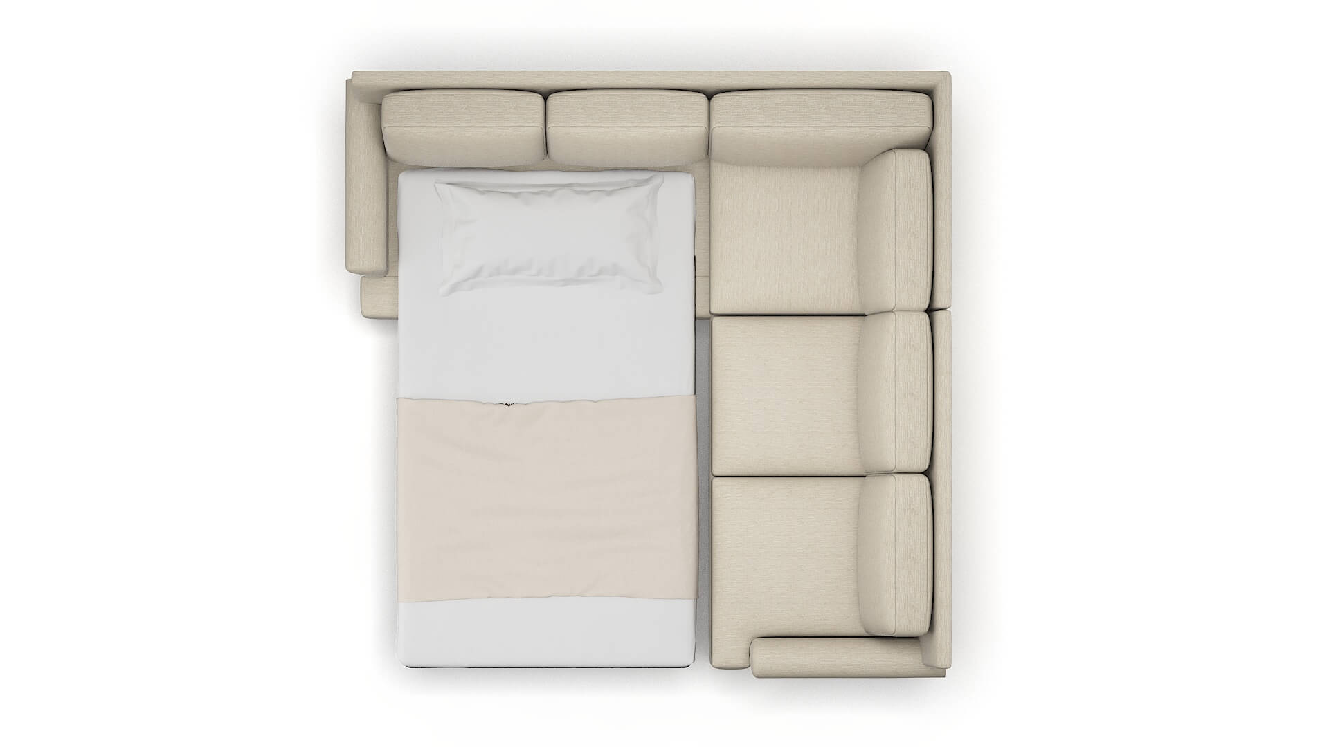 Newyork Avenger Pumice Sectional Sleeper Espresso legs 3