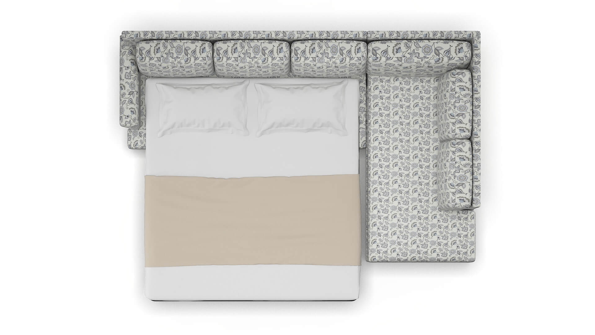 Newyork Avignon Sky Panel Sleeper Espresso legs 3