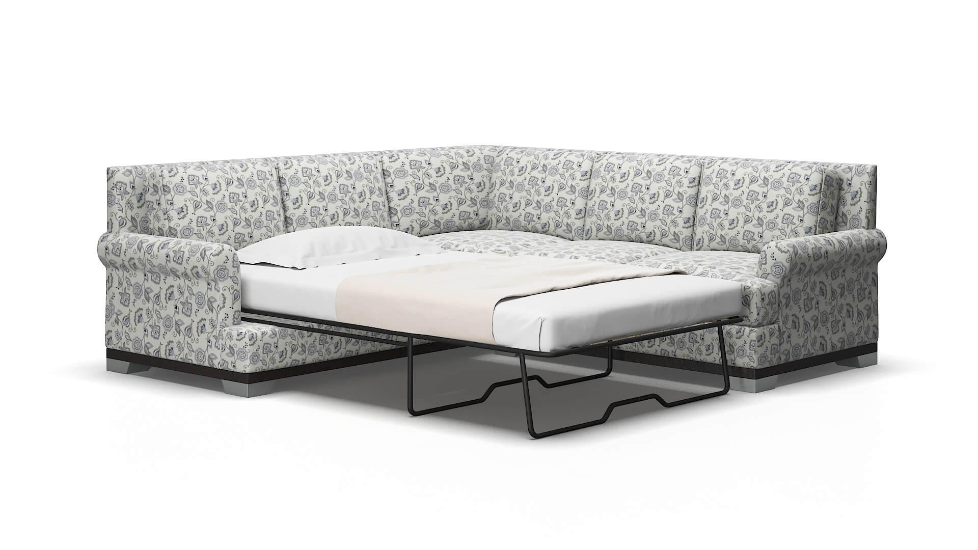 Newyork Avignon Sky Sectional Sleeper Espresso legs 2