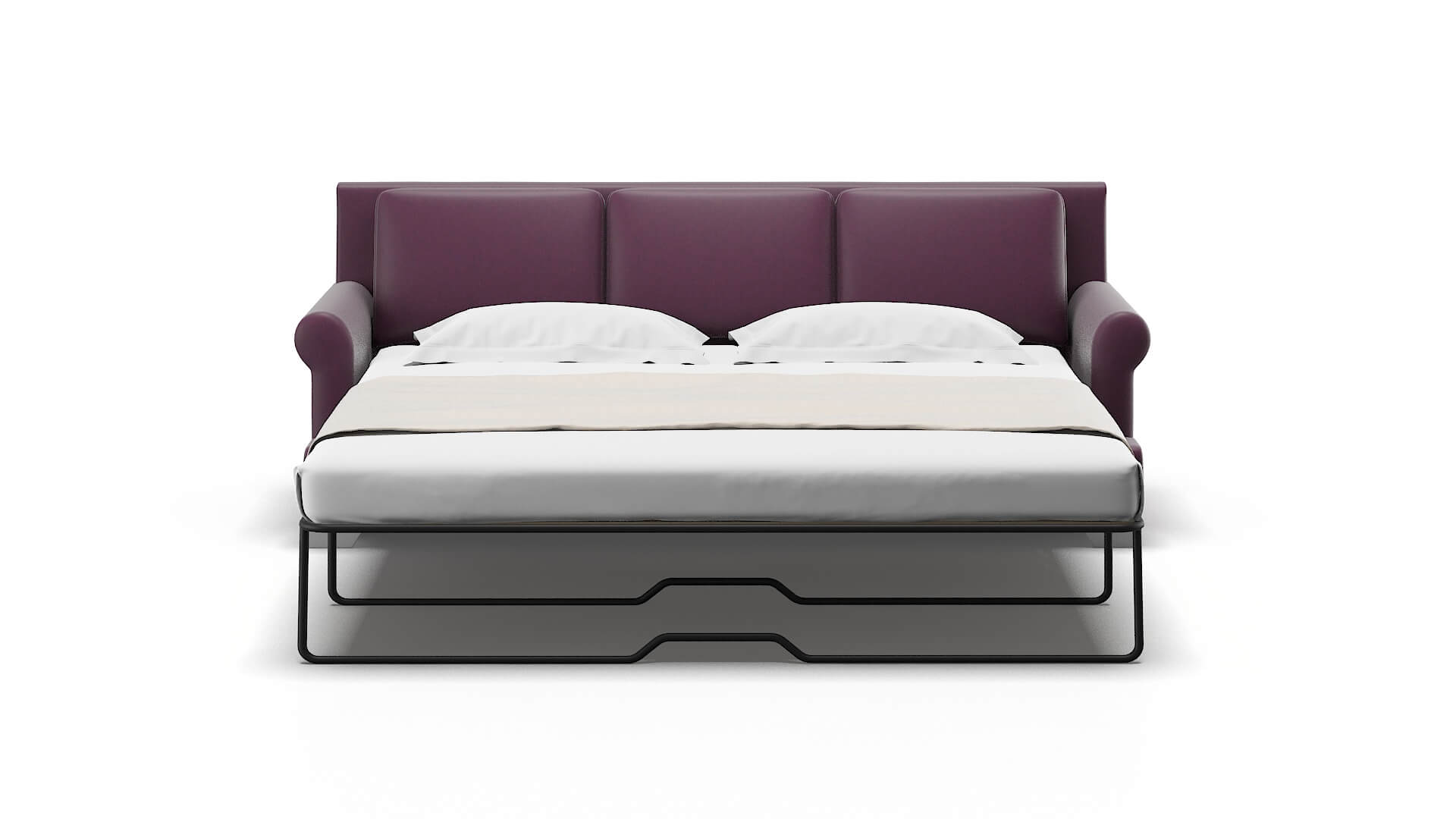 Newyork Bella Aubergine Sofa Sleeper Espresso legs 1