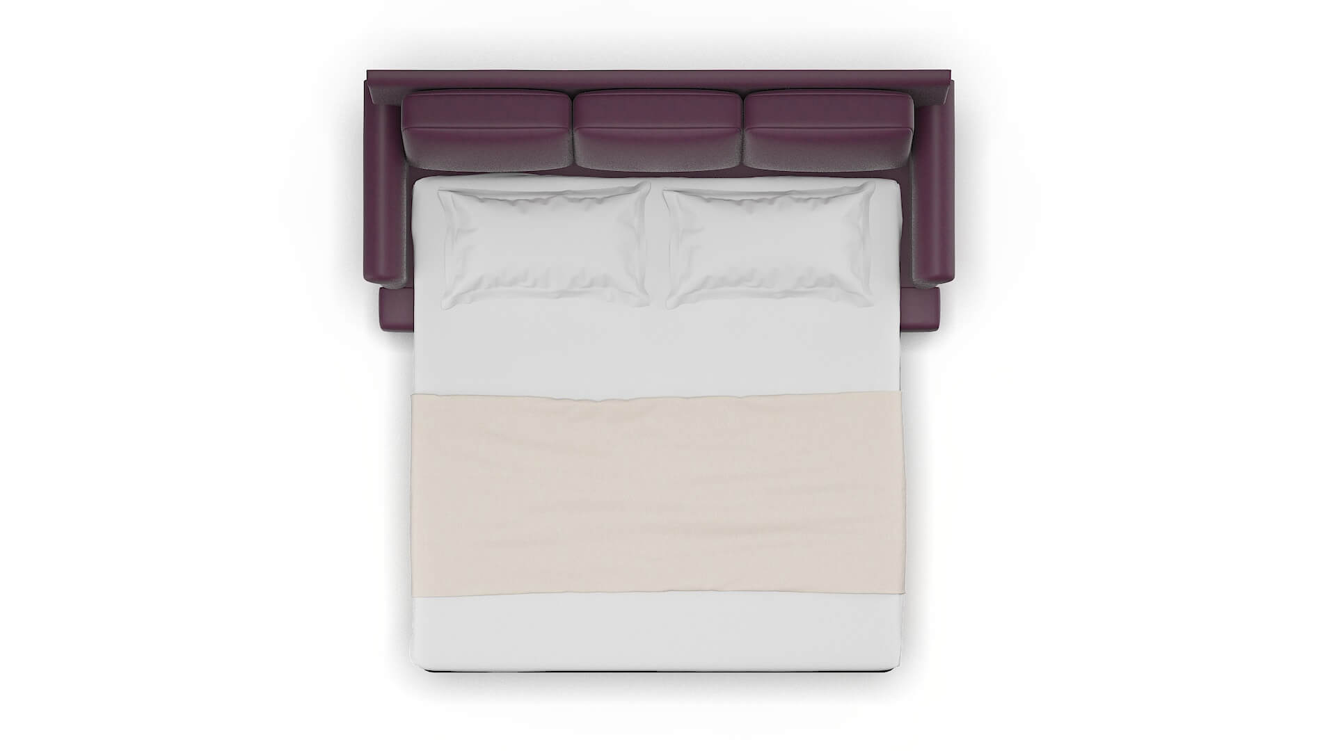 Newyork Bella Aubergine Sofa Sleeper Espresso legs 3