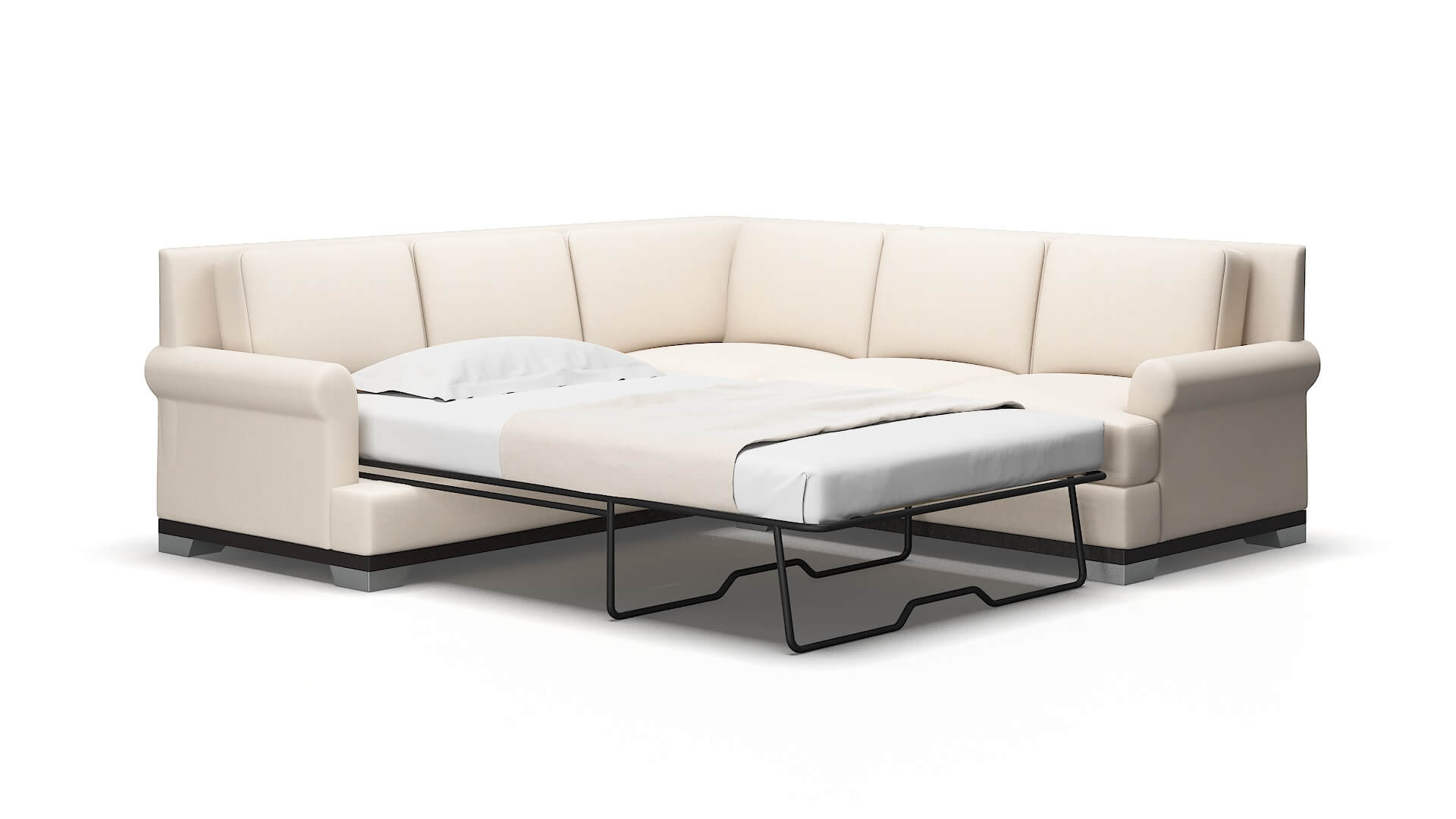 Newyork Bella buckwheat Sectional sleeper Espresso Legs  2